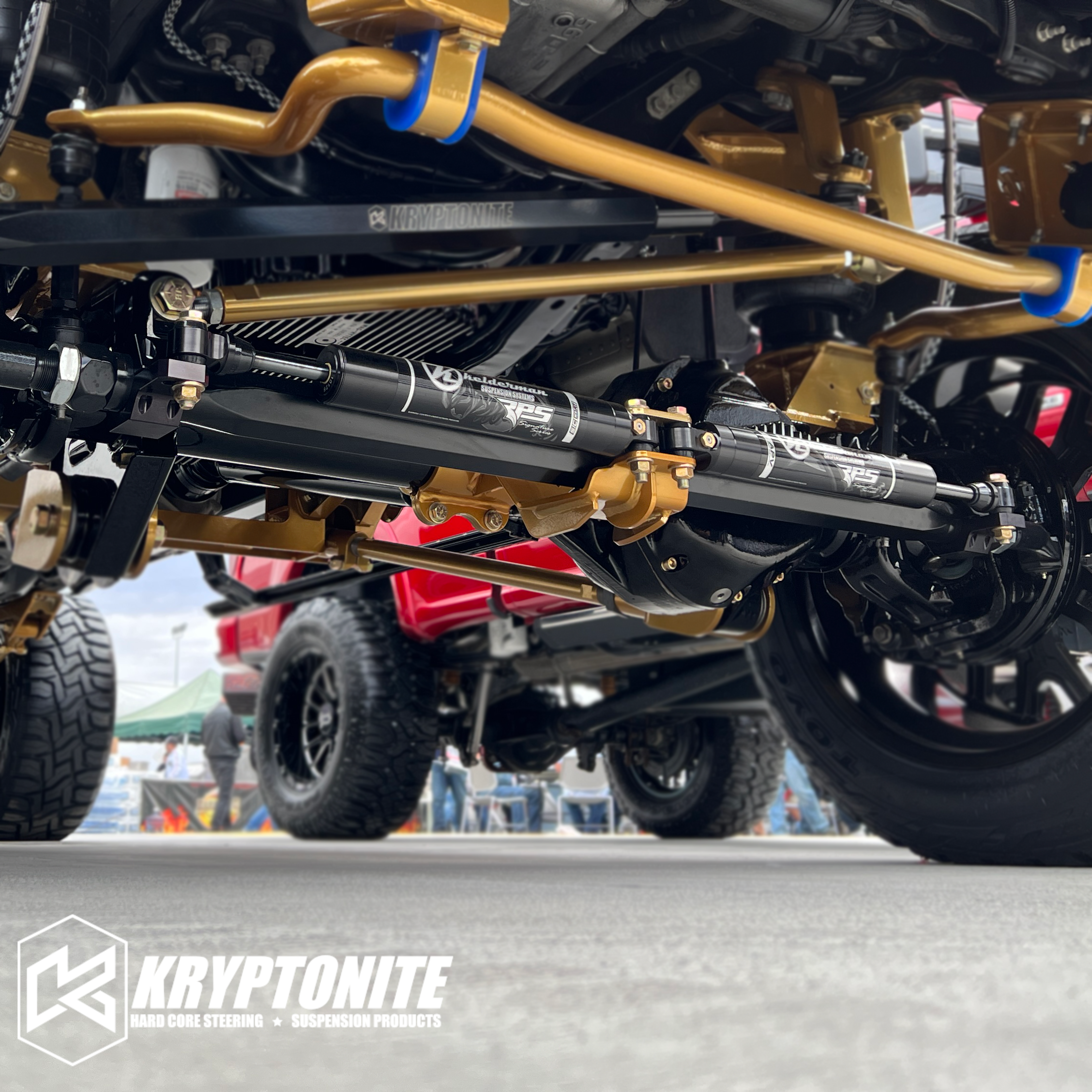 KRYPTONITE FORD SUPER DUTY F250/F350 DEATH GRIP DUAL STEERING STABILIZER KIT 2005-2025
