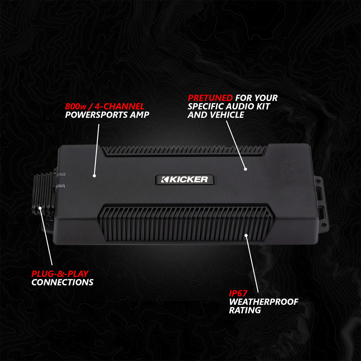 2017-2026 Can-Am® X3, Phase-5 V-Spec 6-Speaker 1650watt System w/MRB4