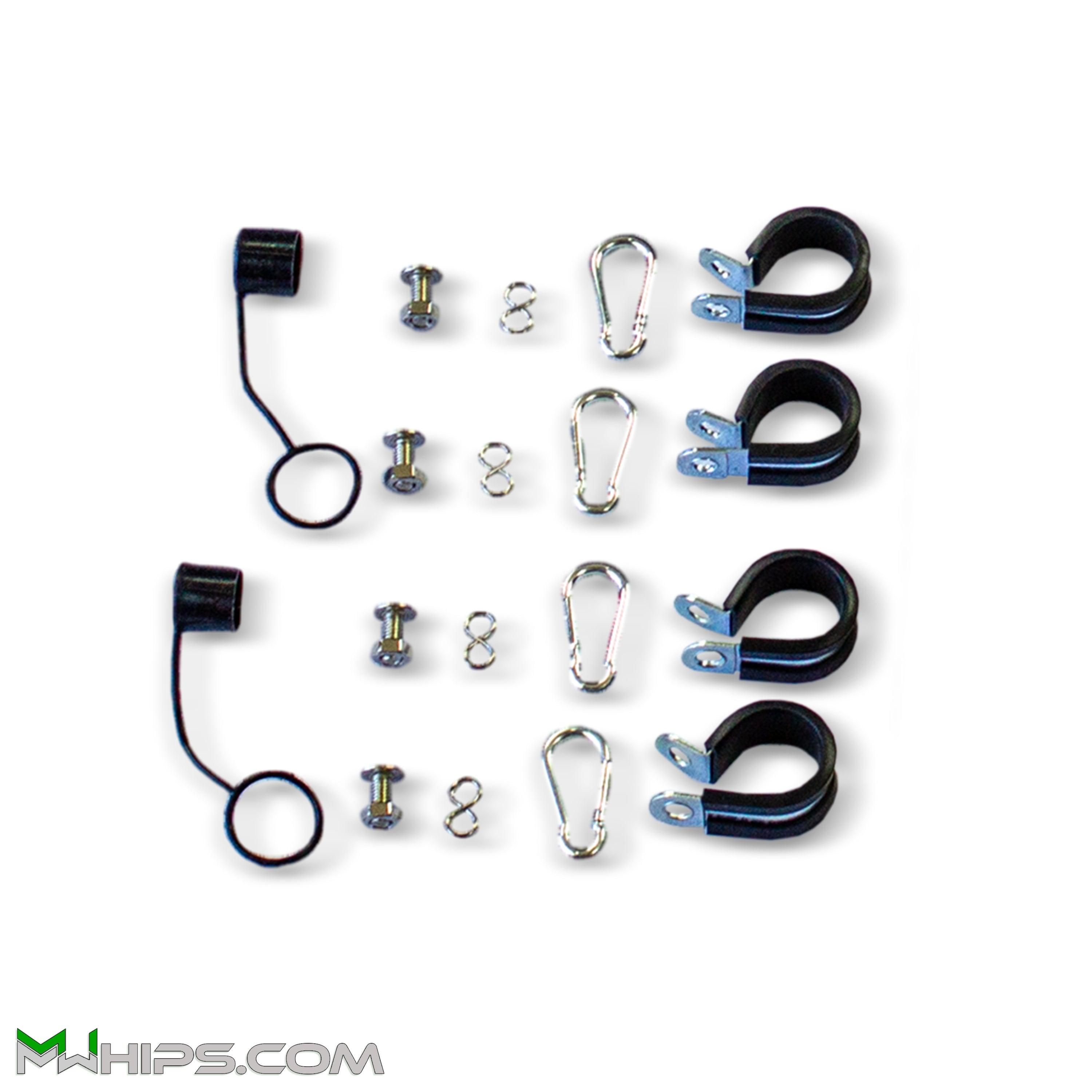 LED WHIP FLAG MOUNTS - TWO PAIRS - Mwhips