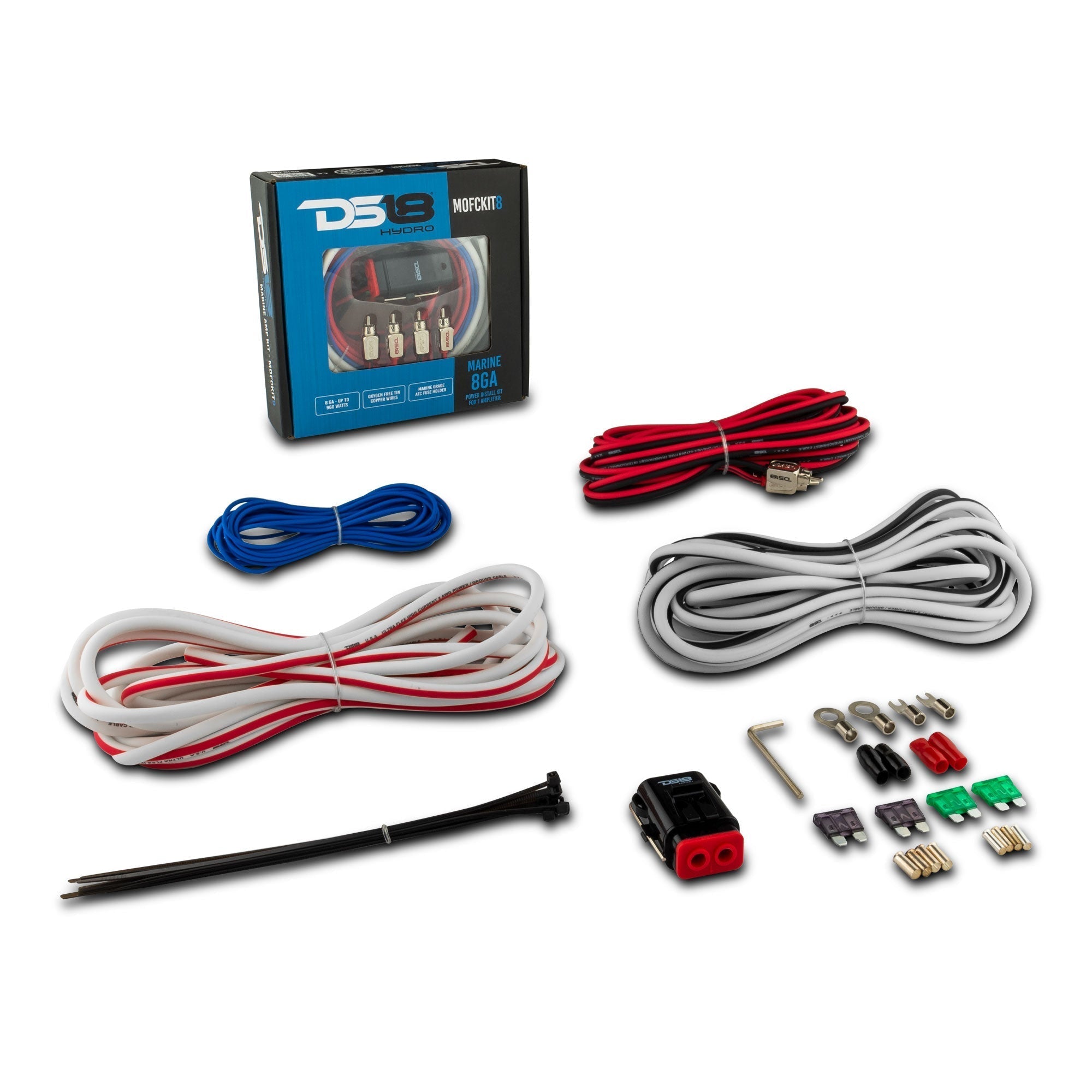 Extreme Sound System for Jet Skis - Loaded with 2 x 8" Coaxial Marine Speakers with RGB LED Lights