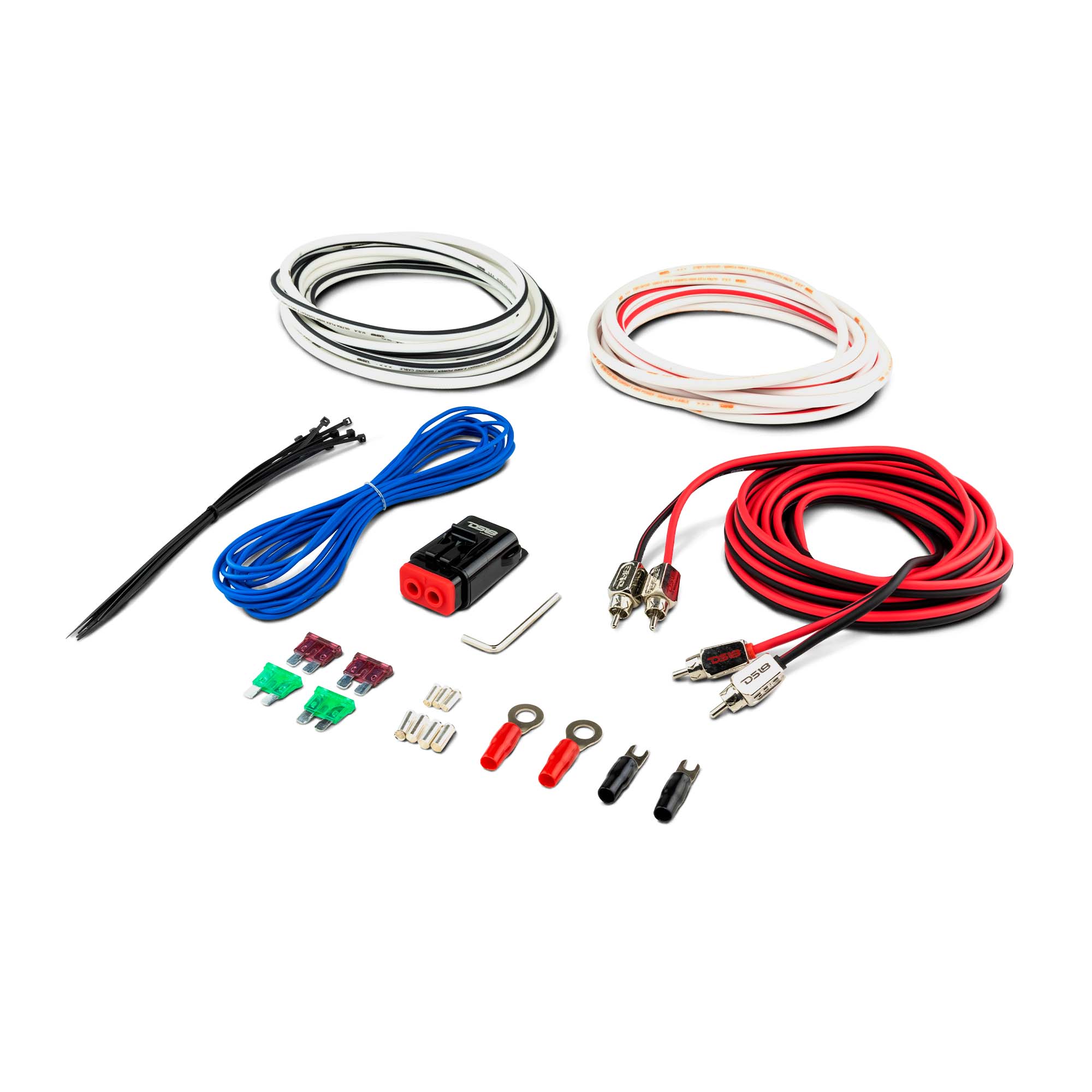8-GA Marine Tinned OFC Amplifier Installation Kit - WHITE