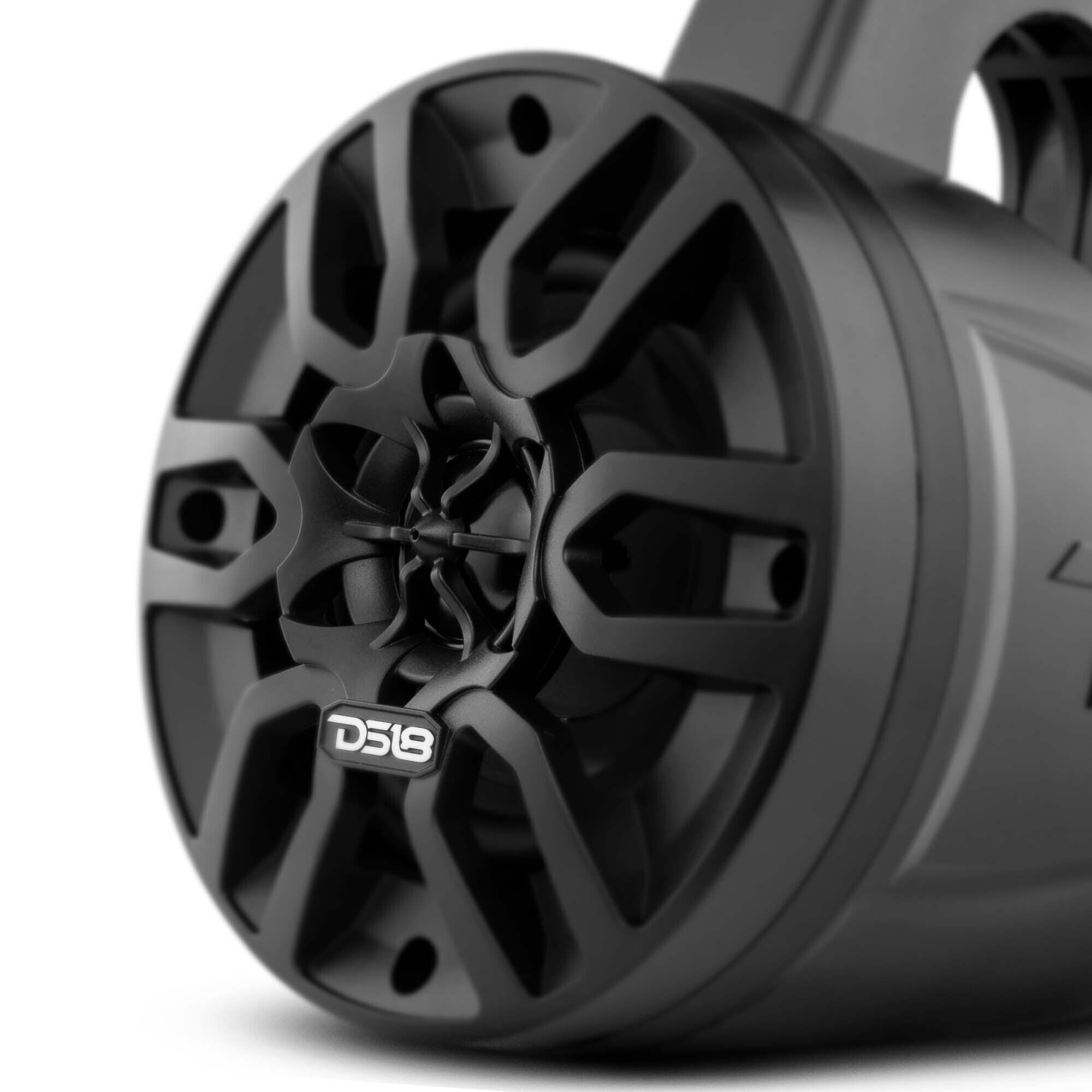 MP 4" Amplified With Bluetooth Wakeboard Tower Speakers 40 Watts Rms -Black