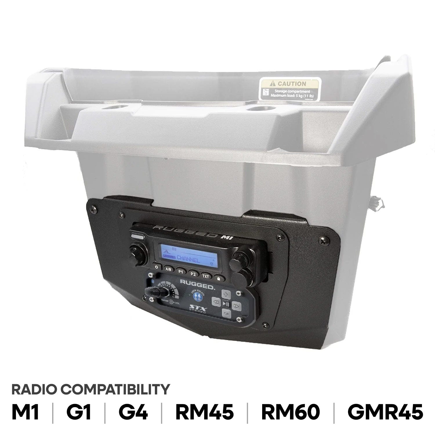 Can-Am Commander and Maverick - Glove Box Multi-Mount Kit for Rugged UTV Radios and Intercoms - Rugged GMR25 / ABM25