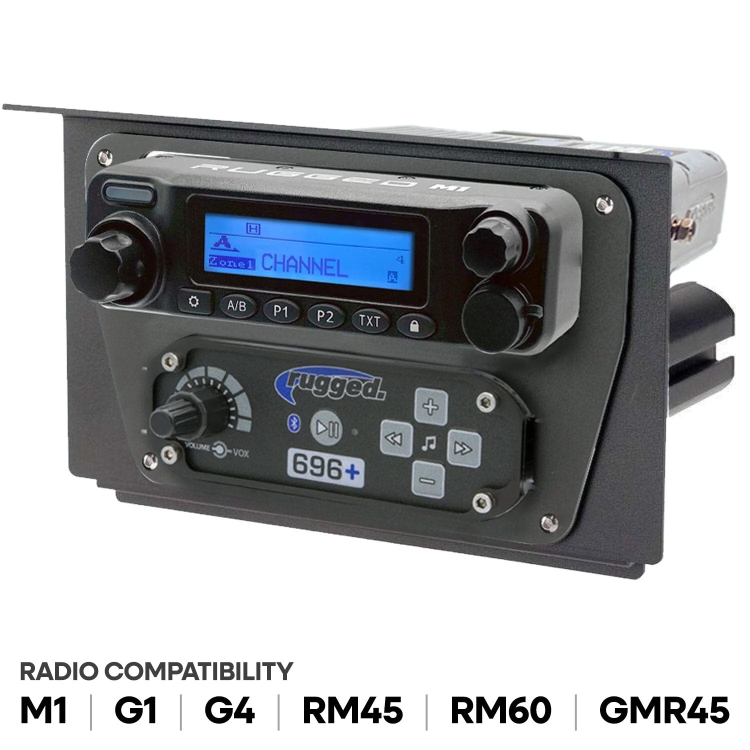 Polaris XP1 Mount Kit for Rugged Radios and Intercom - Motorola CM300D and Motorola/Vertex VX2200