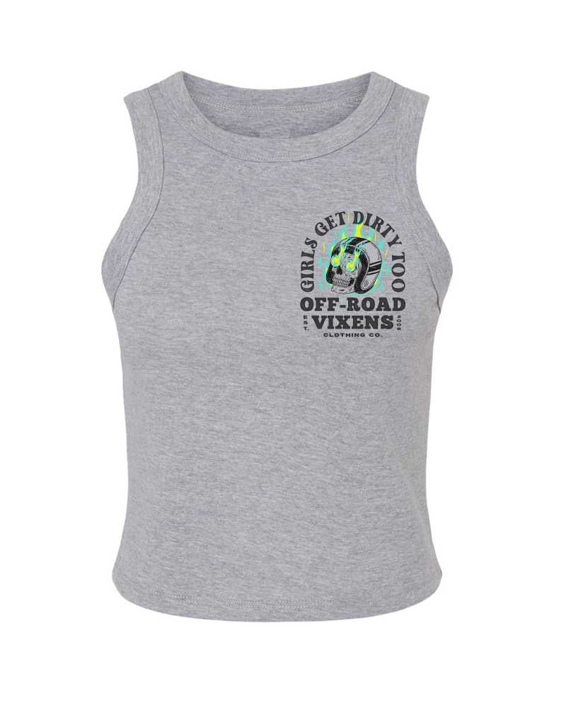 Moto Head Cropped Micro Rib Tank