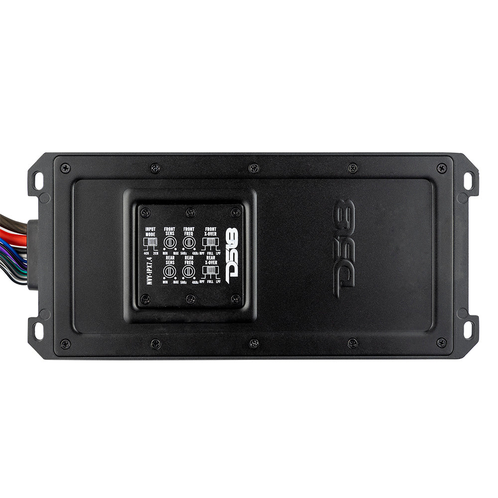 NVY 4-Channel Full-Range IPX7 Submersible Marine and Powersports Amplifier 120 x 4 @ 4-Ohm Watts RMS