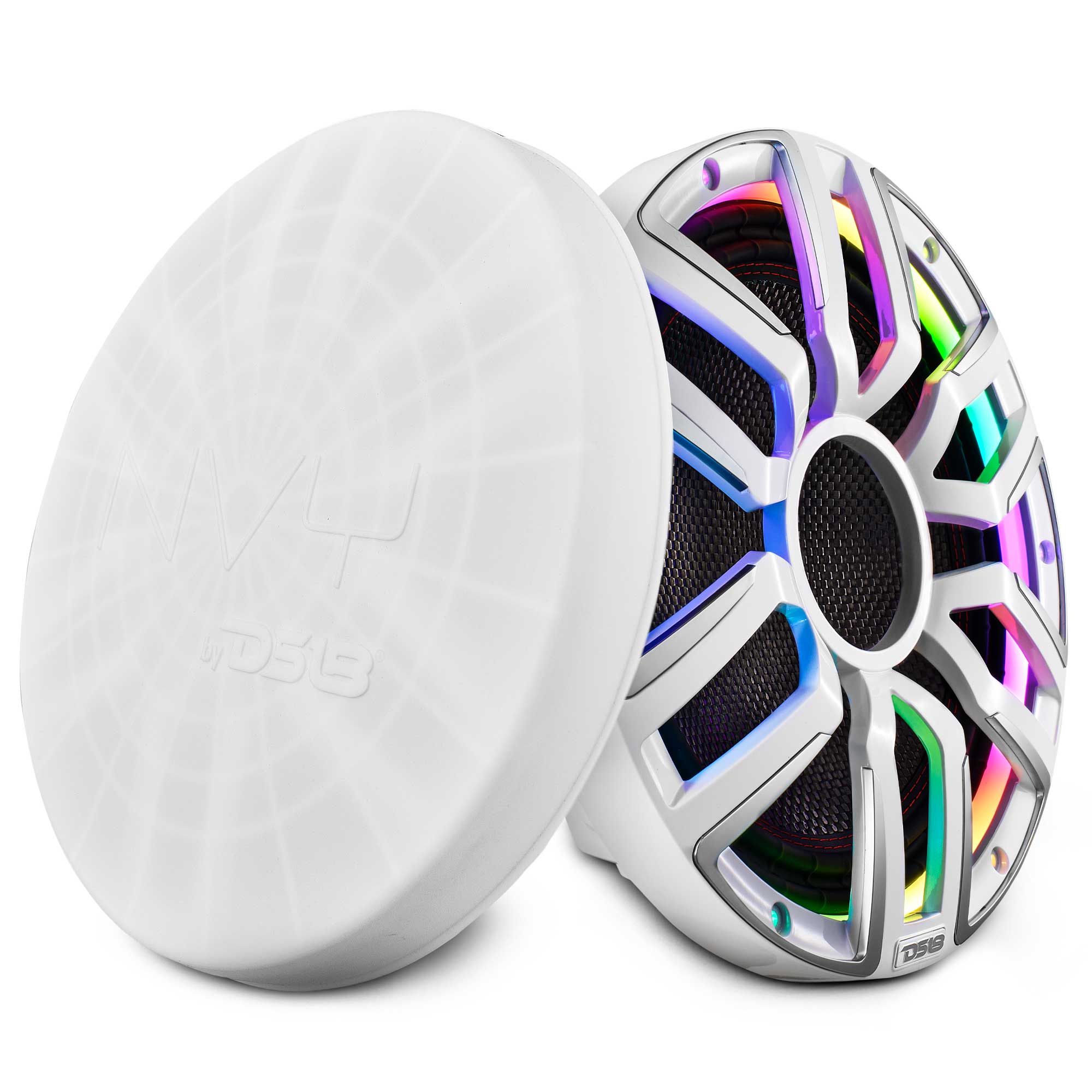 12" Neodymium Marine & Powersport Subwoofer with Digital LED Lights and Carbon Fiber Cone | 800W RMS 4-Ohm