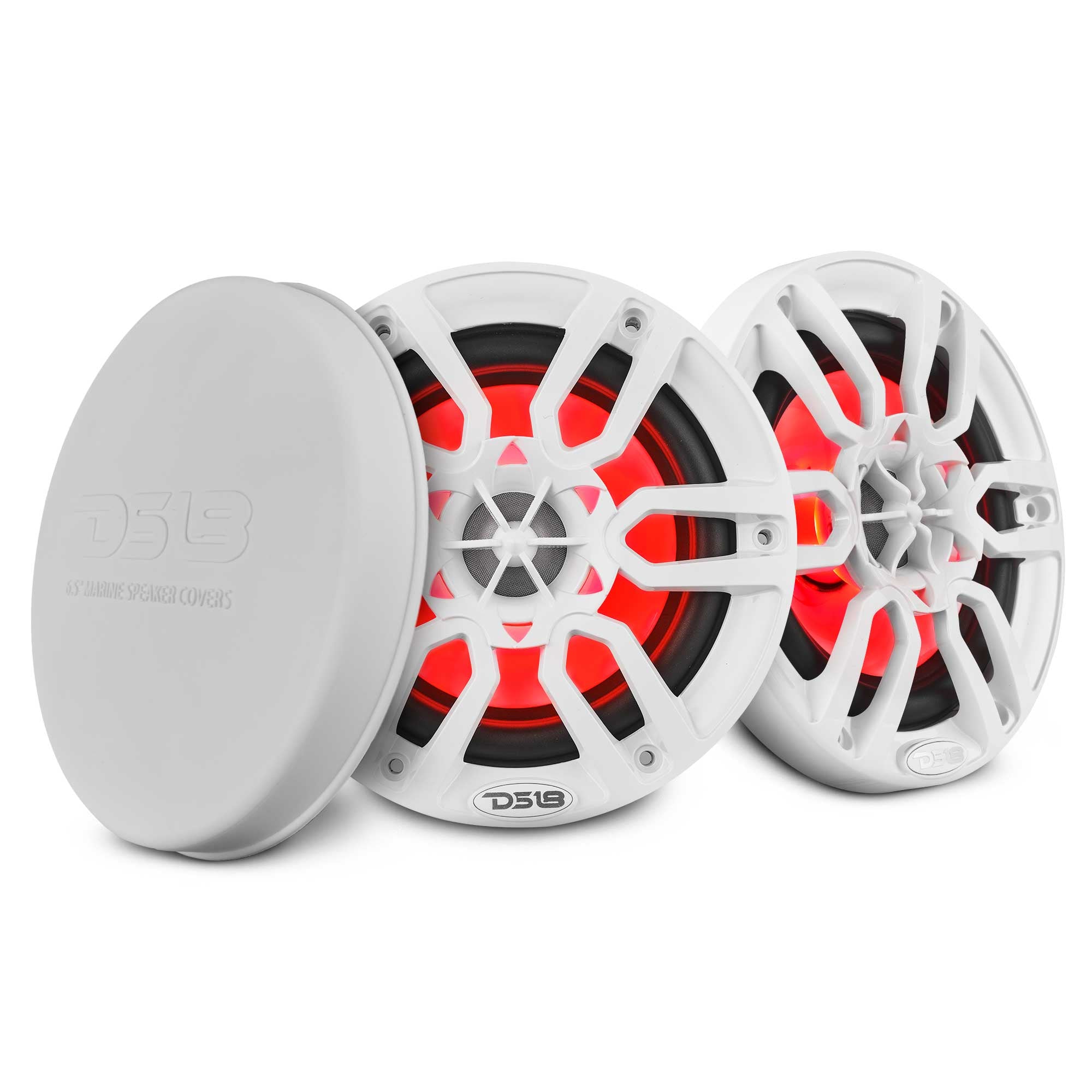 NXL 6.5" 2-Way Coaxial Marine Speaker With LED RGB Lights 100 Watts Rms 4-Ohm