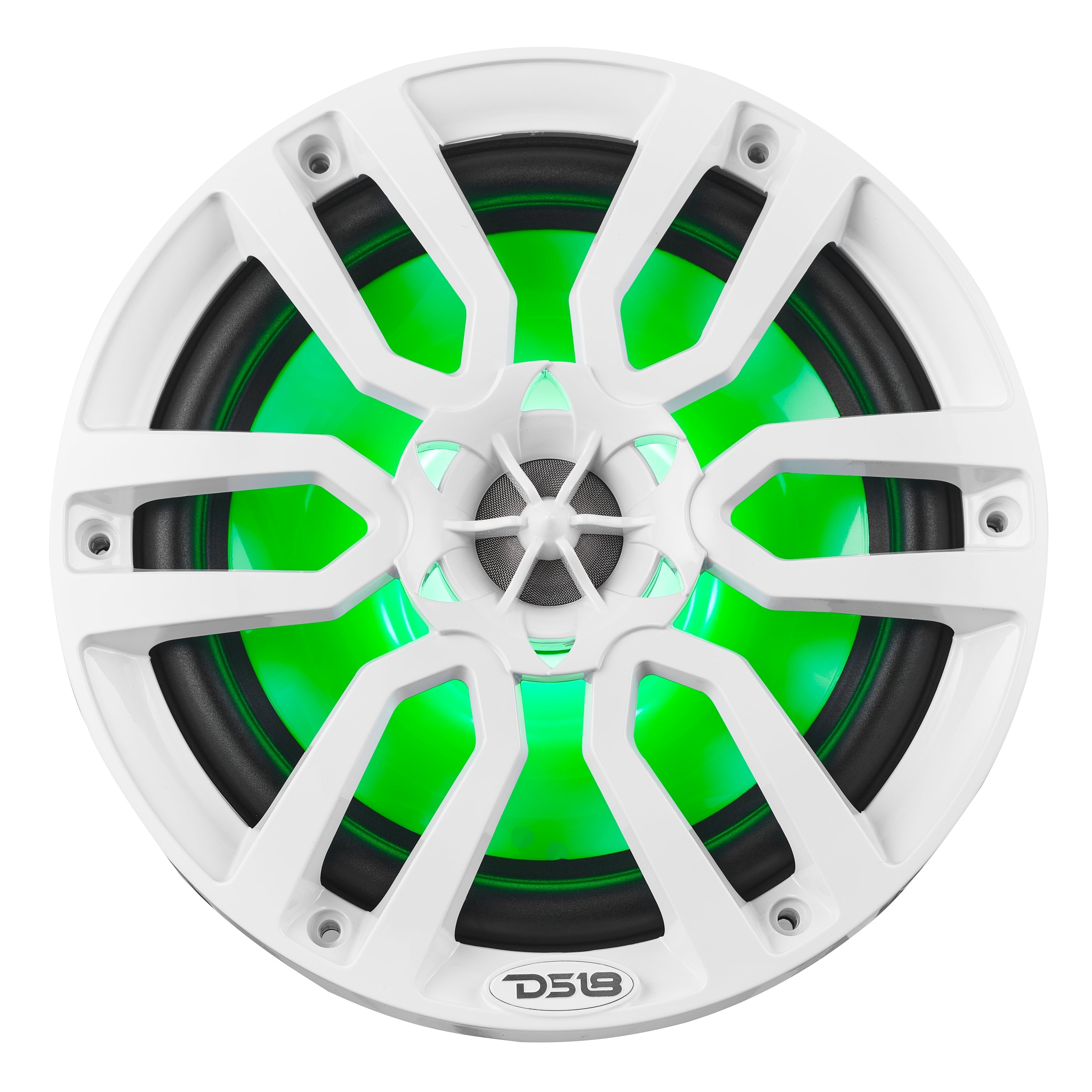 NXL 8" 2-Way Coaxial Marine Speaker With LED RGB Lights 125 Watts Rms 4-Ohm - White