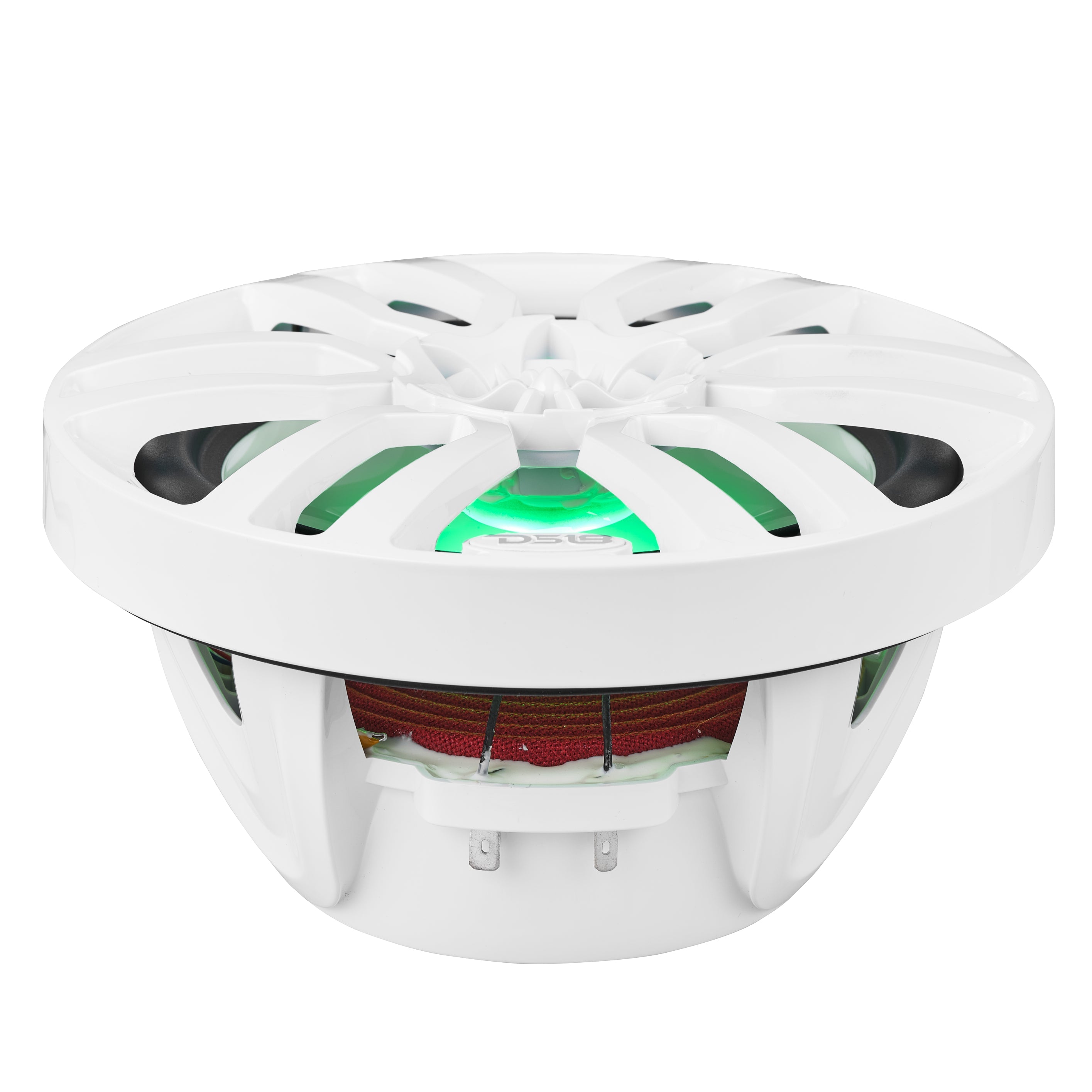 NXL 8" 2-Way Coaxial Marine Speaker With LED RGB Lights 125 Watts Rms 4-Ohm - White