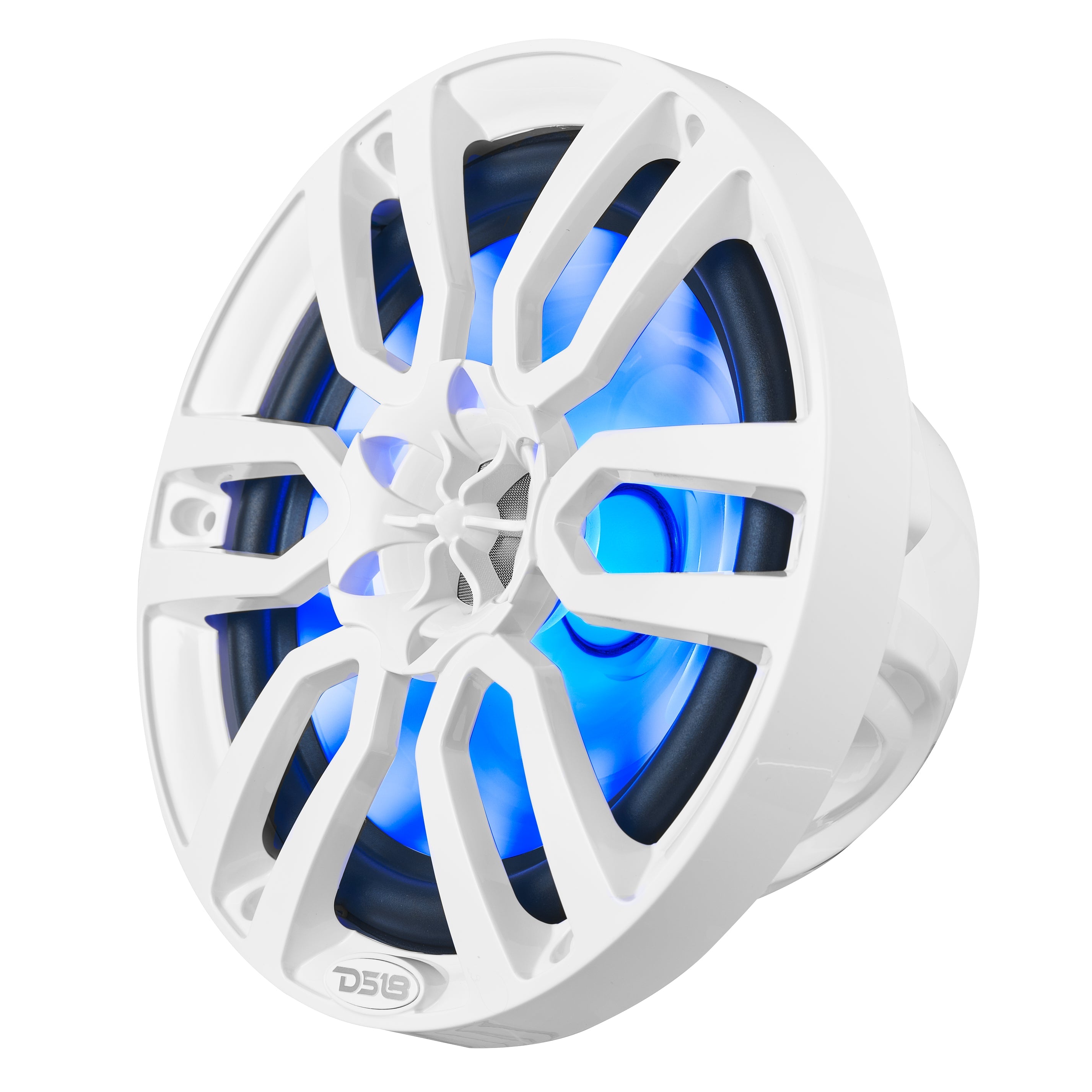 NXL 8" 2-Way Coaxial Marine Speaker With LED RGB Lights 125 Watts Rms 4-Ohm - White