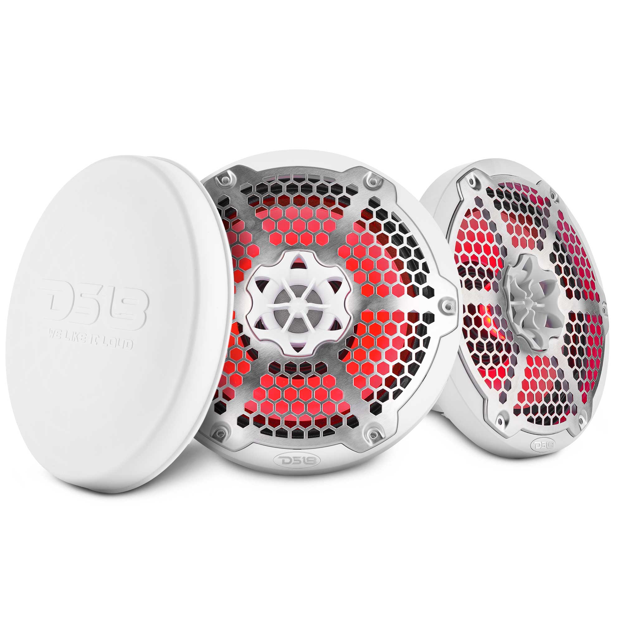 8” Marine 2-Way Hybrid Speaker with RGB LED, Compression Driver and Neodymium Magnet | 350W RMS 4-Ohm