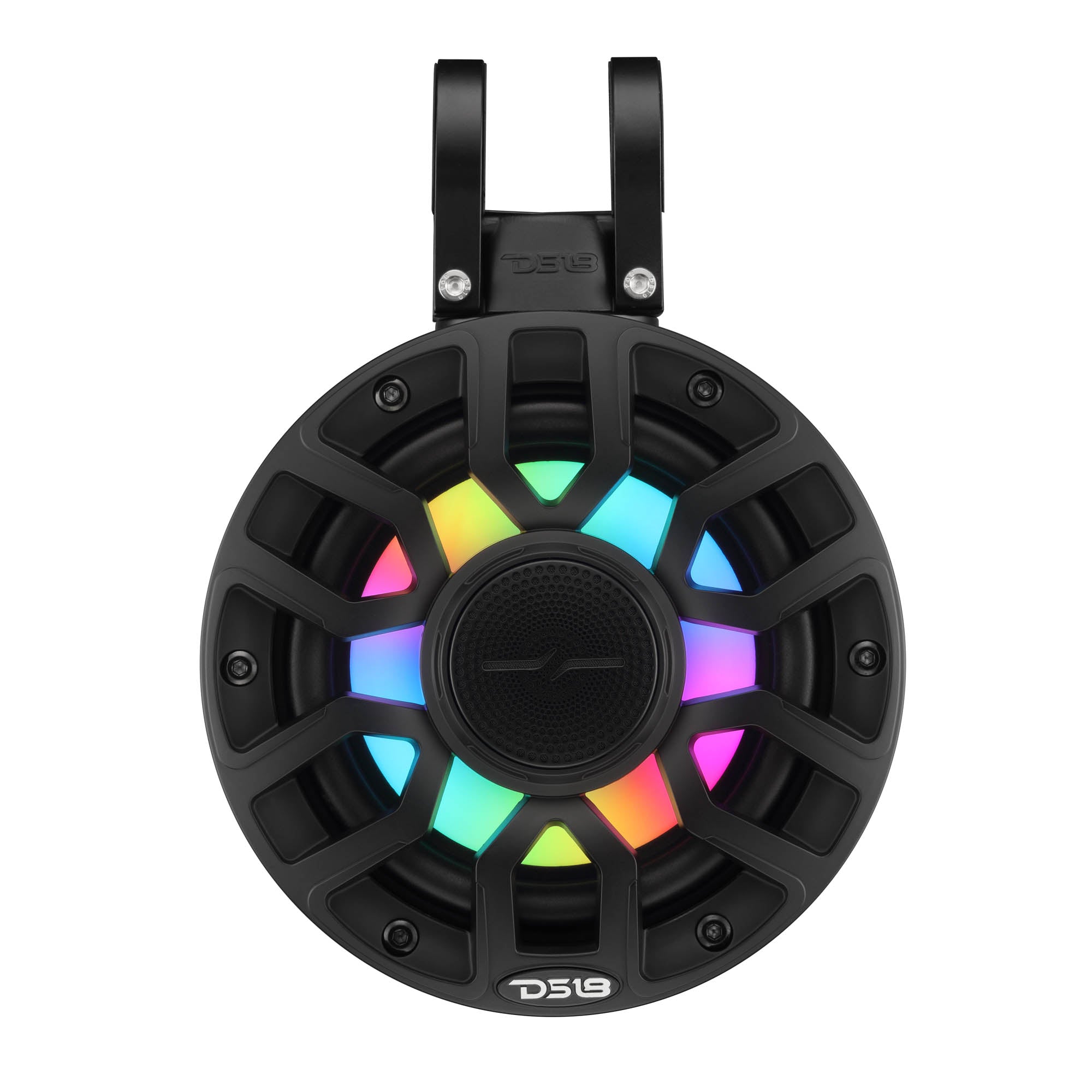 6.5" NXL-iQ Marine Short Tower Coaxial Speakers with Digital LED Lights, 150W RMS, 300W Max, 4-Ohm