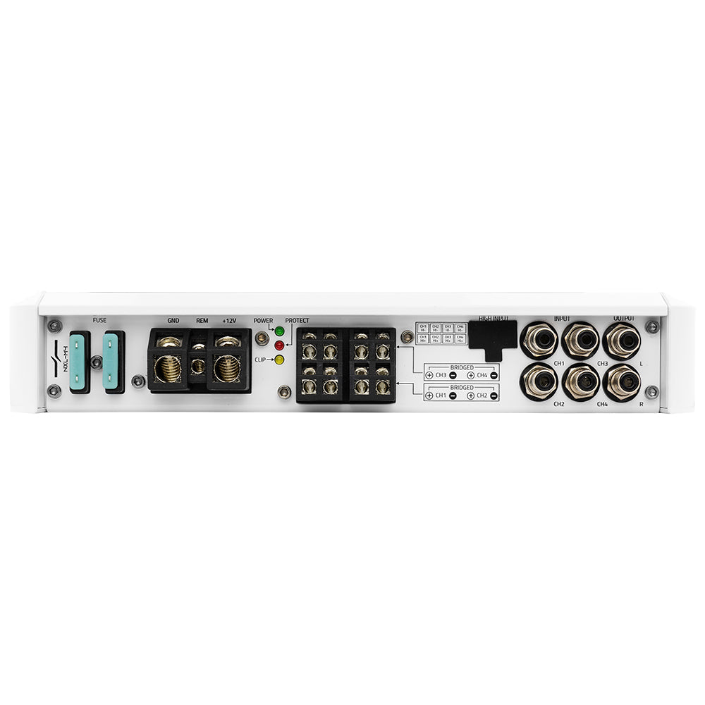 NXL 4-Channel Full-Range Class D IP55 Marine Amplifier | 4 x 150W RMS @ 4-Ohm