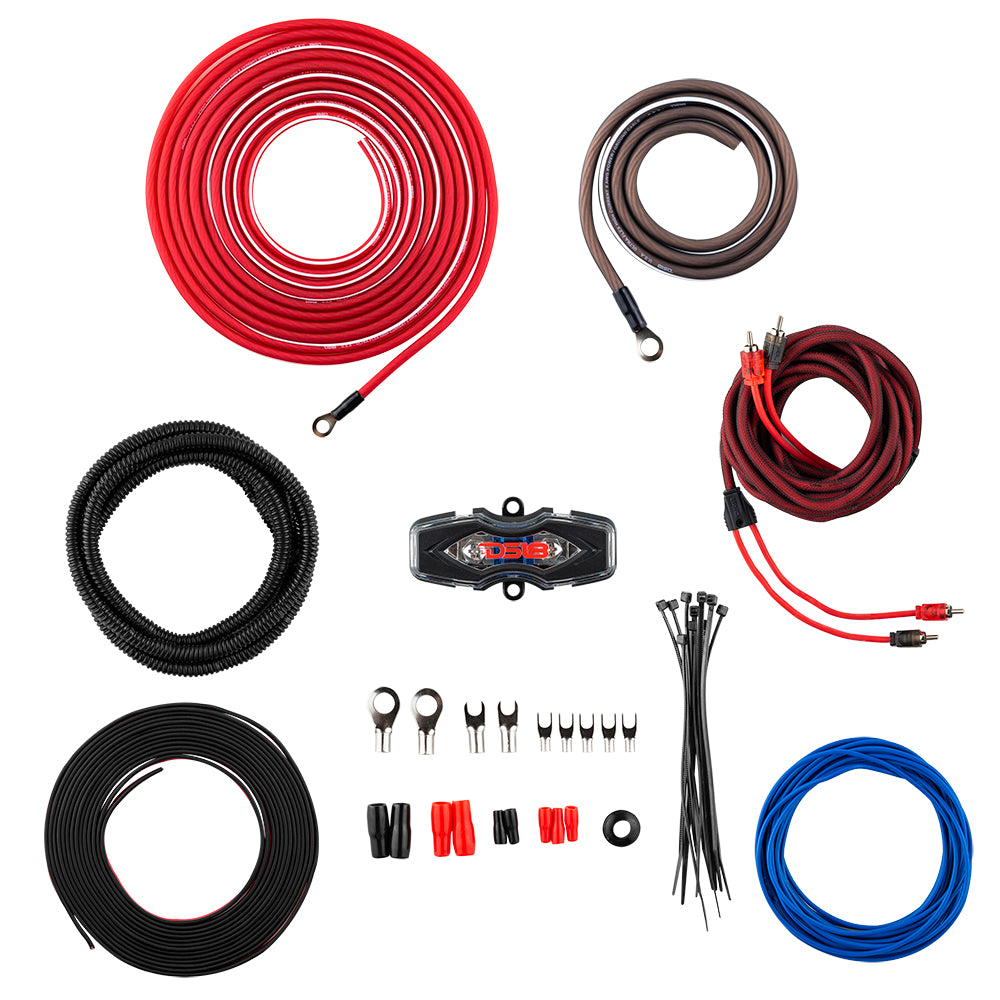 8-GA OFC 100% Copper Amplifier Installation Kit - RED