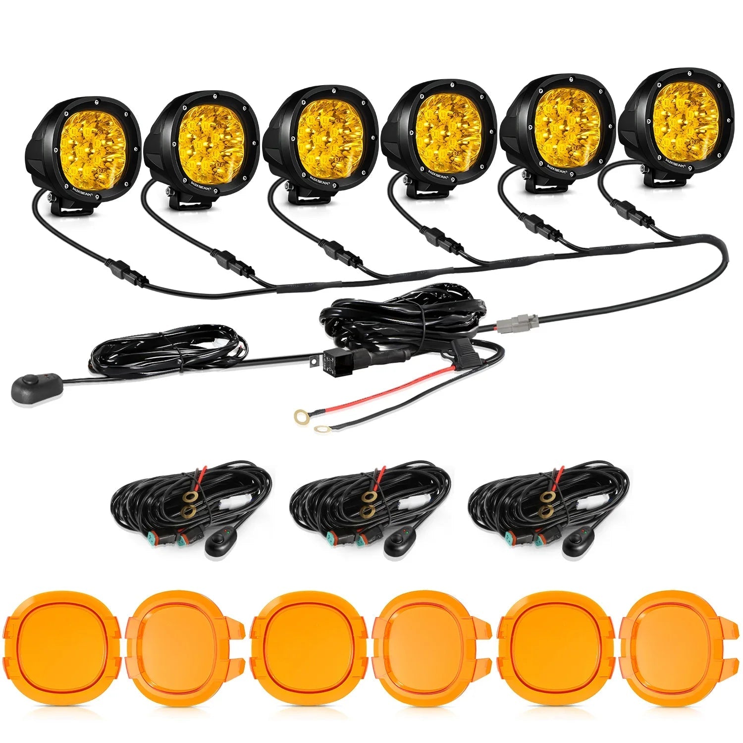 P4 Series | 4 Inch 90W Round LED Driving Lights Spot Amber Pod Lights