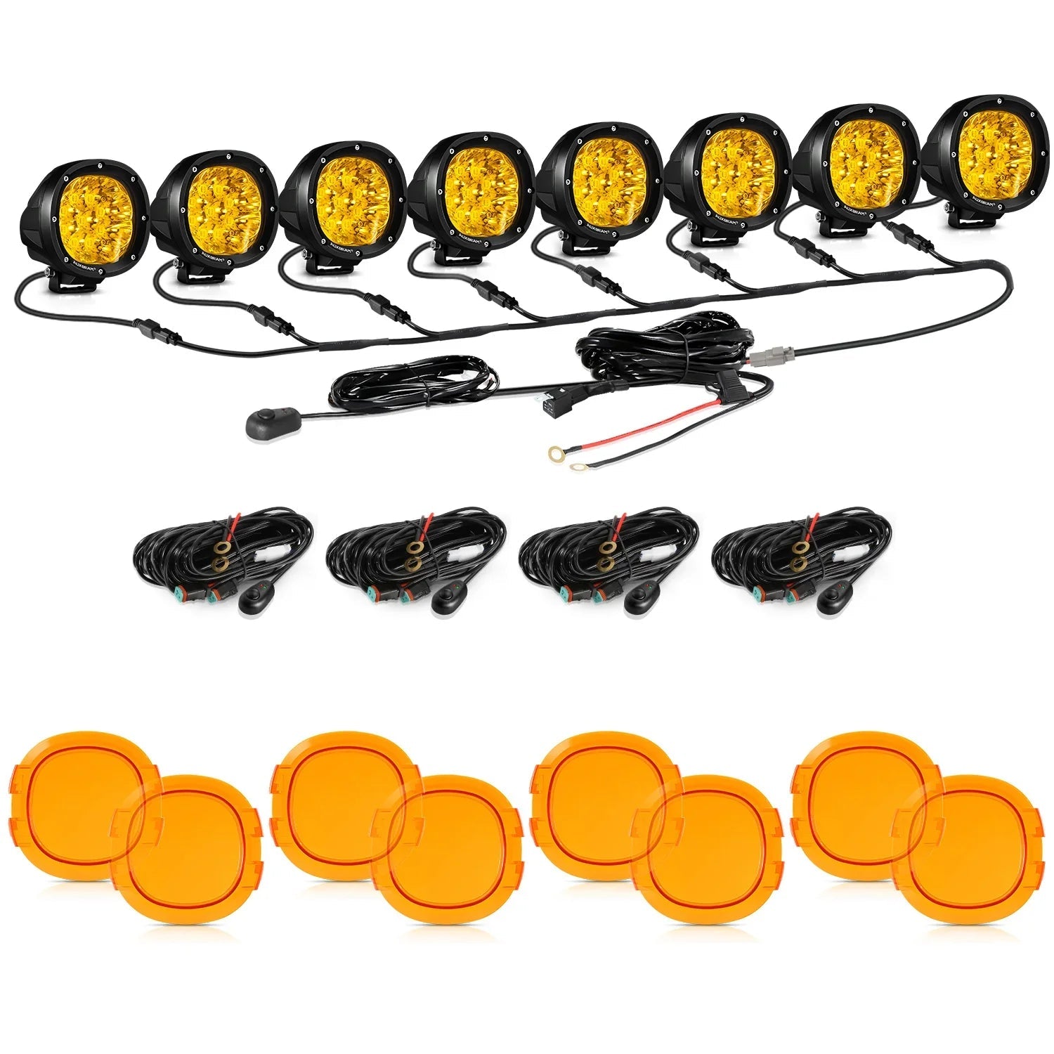 P4 Series | 4 Inch 90W Round LED Driving Lights Spot Amber Pod Lights