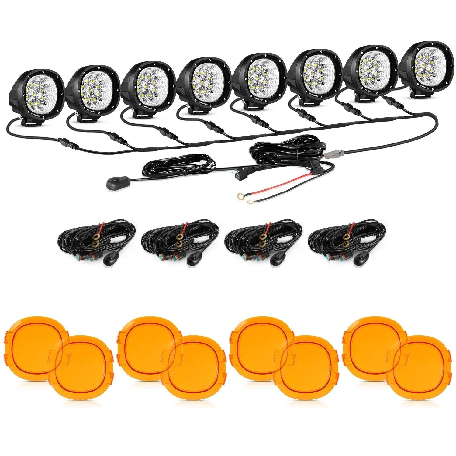 P4 Series | 4 Inch 90W 9000LM Round LED Driving Lights Flood White Pod Lights