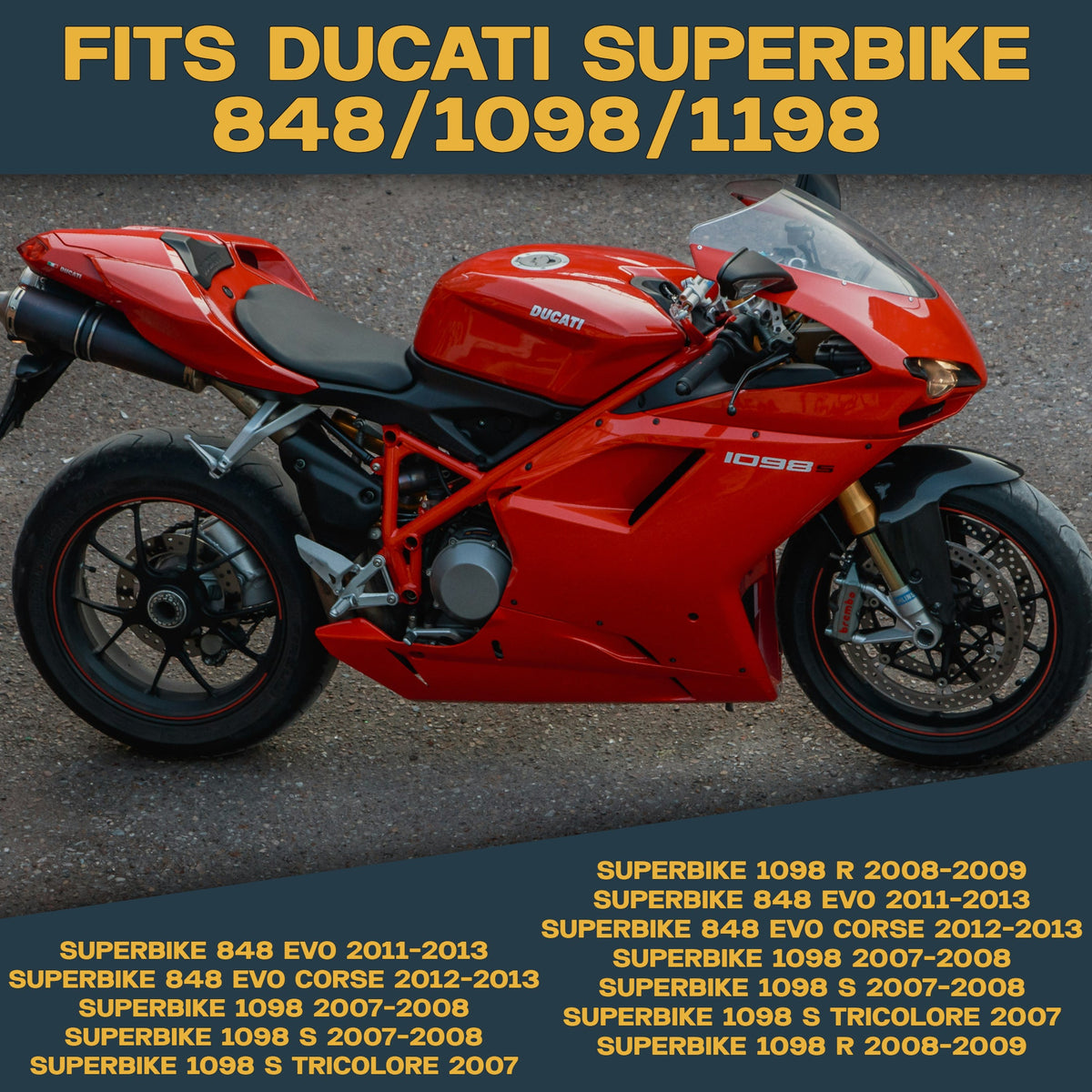 Ducati Superbike 848/1098/1198 2007-2013 Ceramic Brake Pad Set