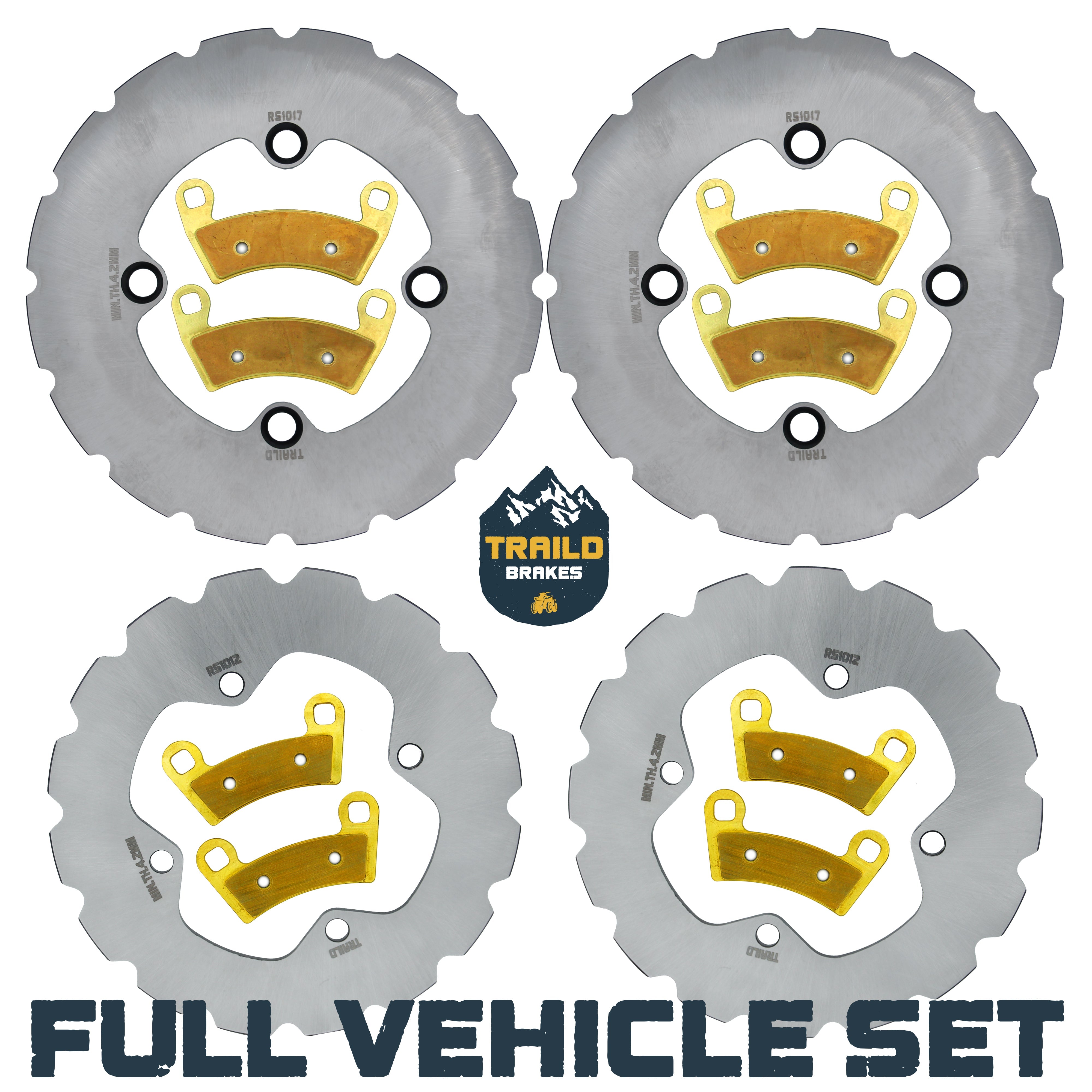 Polaris Ranger XP 1000 / XP Kinetic 2021-2027 Ridge Rider Rotor and Pad Kit