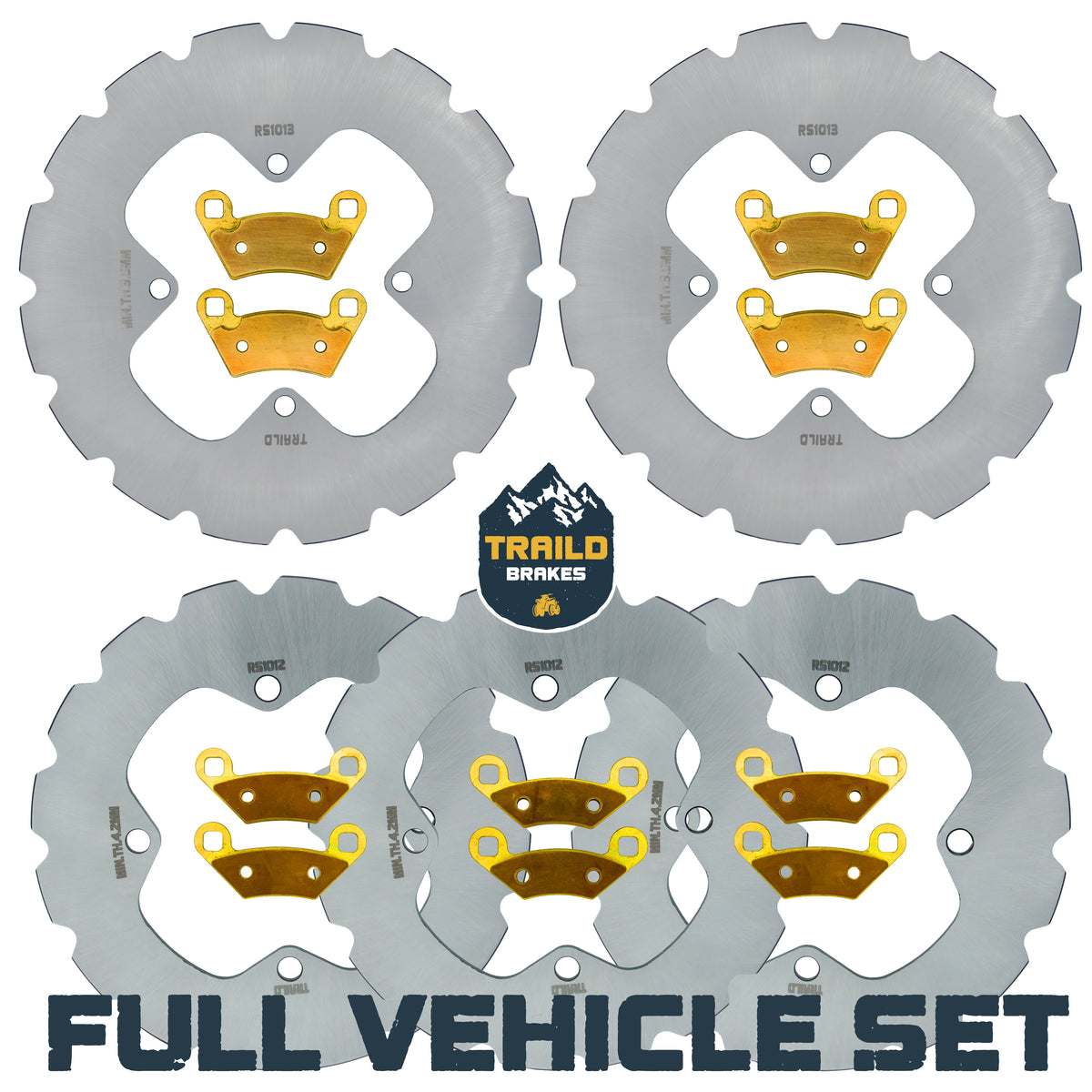 Polaris Sportsman 6x6 570 2017-2026 Ridge Rider Rotor and Pad Kit