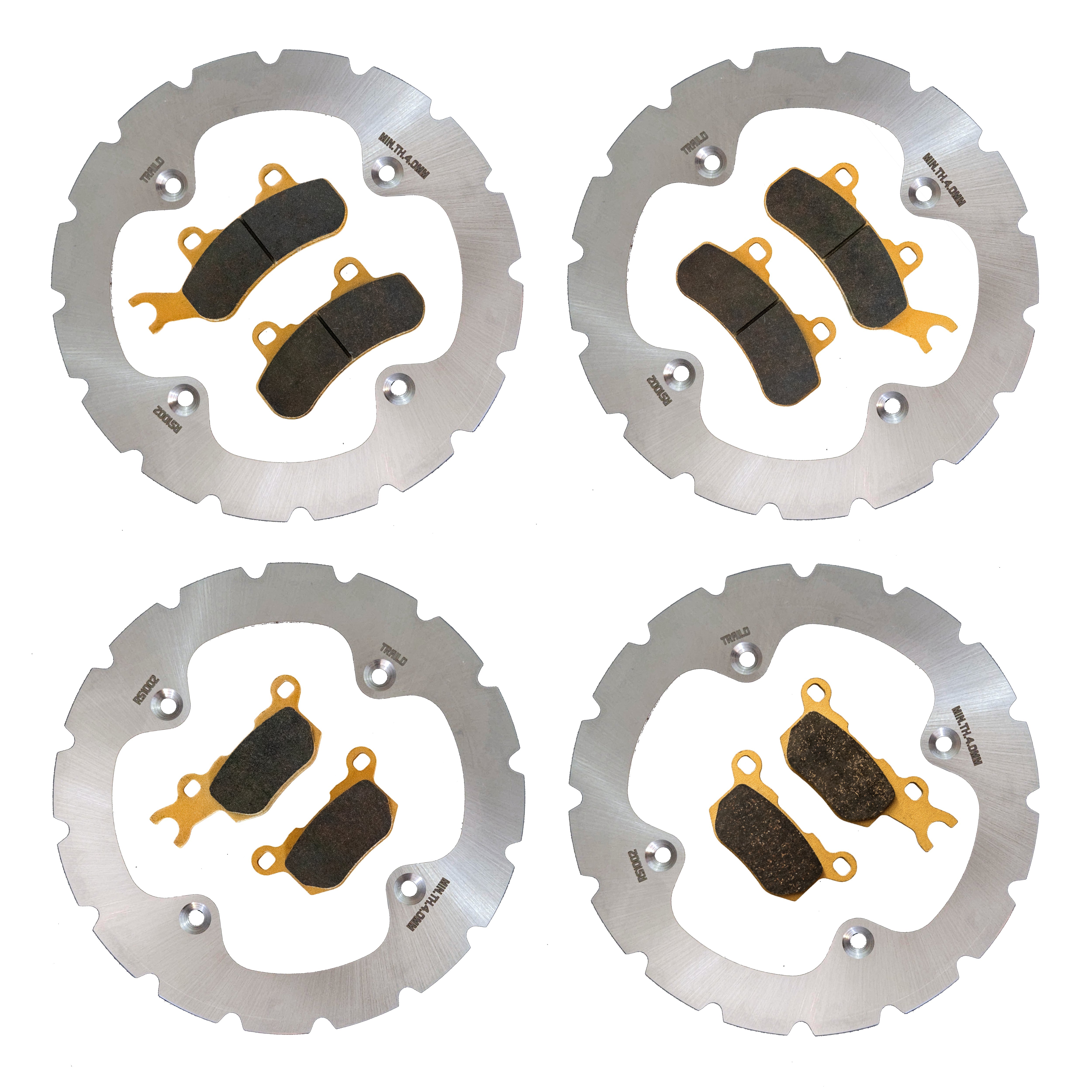 Can-Am Defender 3-Seater HD10/HD9/HD8/HD7/HD5 2016-2026 Ridge Rider Rotor and Pad Kit