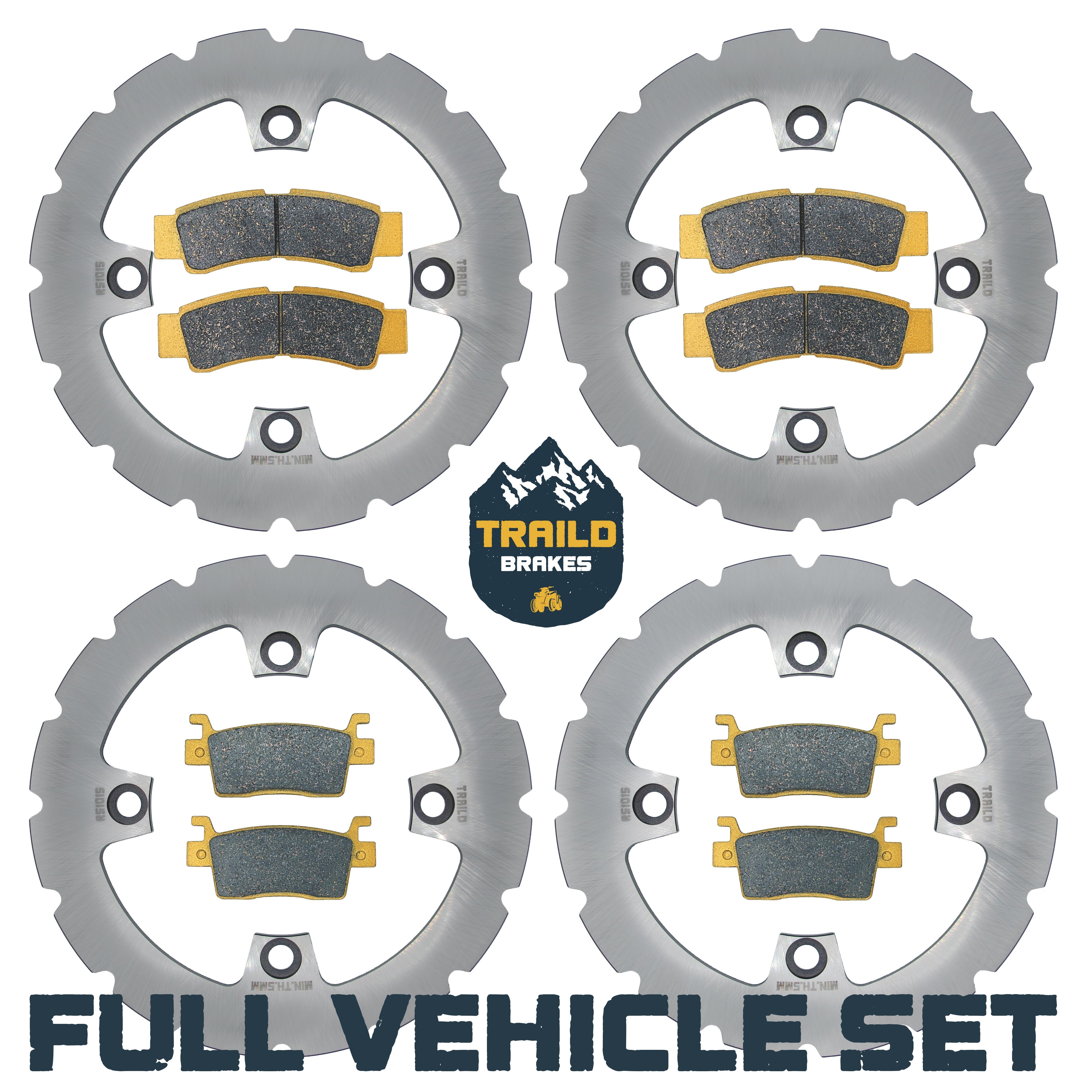 Kawasaki KRX/KRX4 1000 2020-2026 Ridge Rider Rotor and Brake Pad Kit