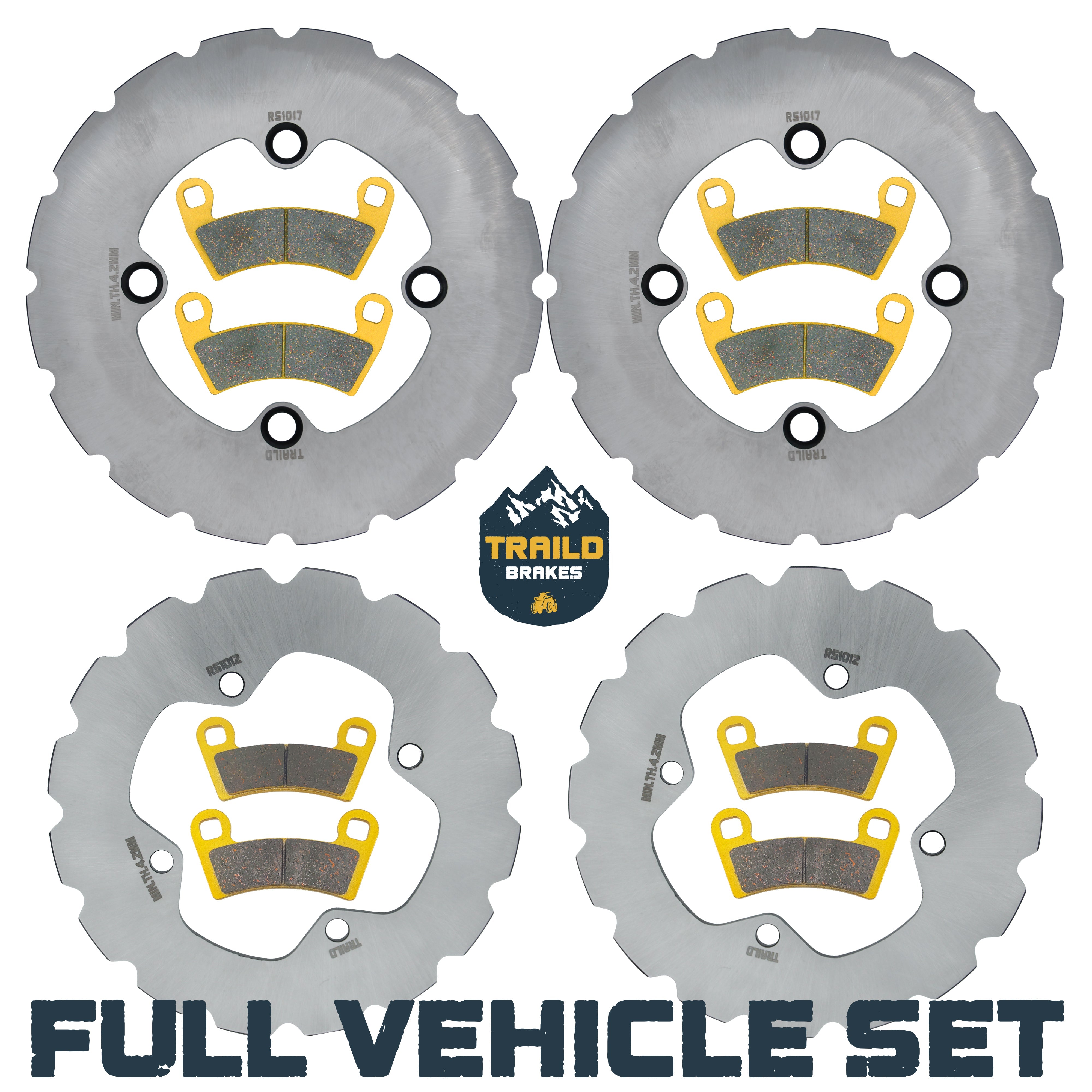 Polaris Ranger XP 1000 / XP Kinetic 2021-2027 Ridge Rider Rotor and Pad Kit