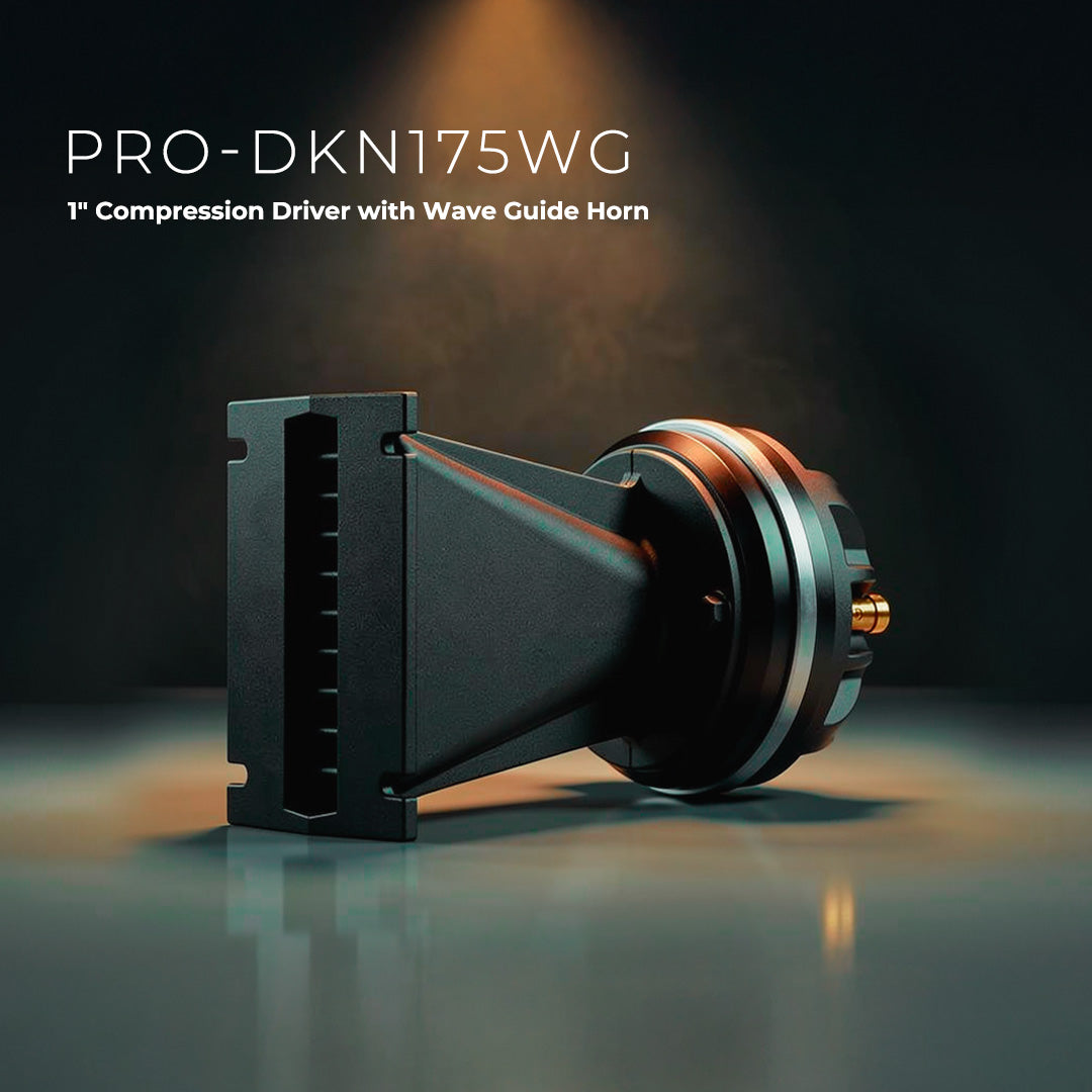PRO-DK 1" Compression Driver with 3.5" x 4.4" Wave Guide Horn | 360W Peak 8-Ohm, Neodymium Magnet