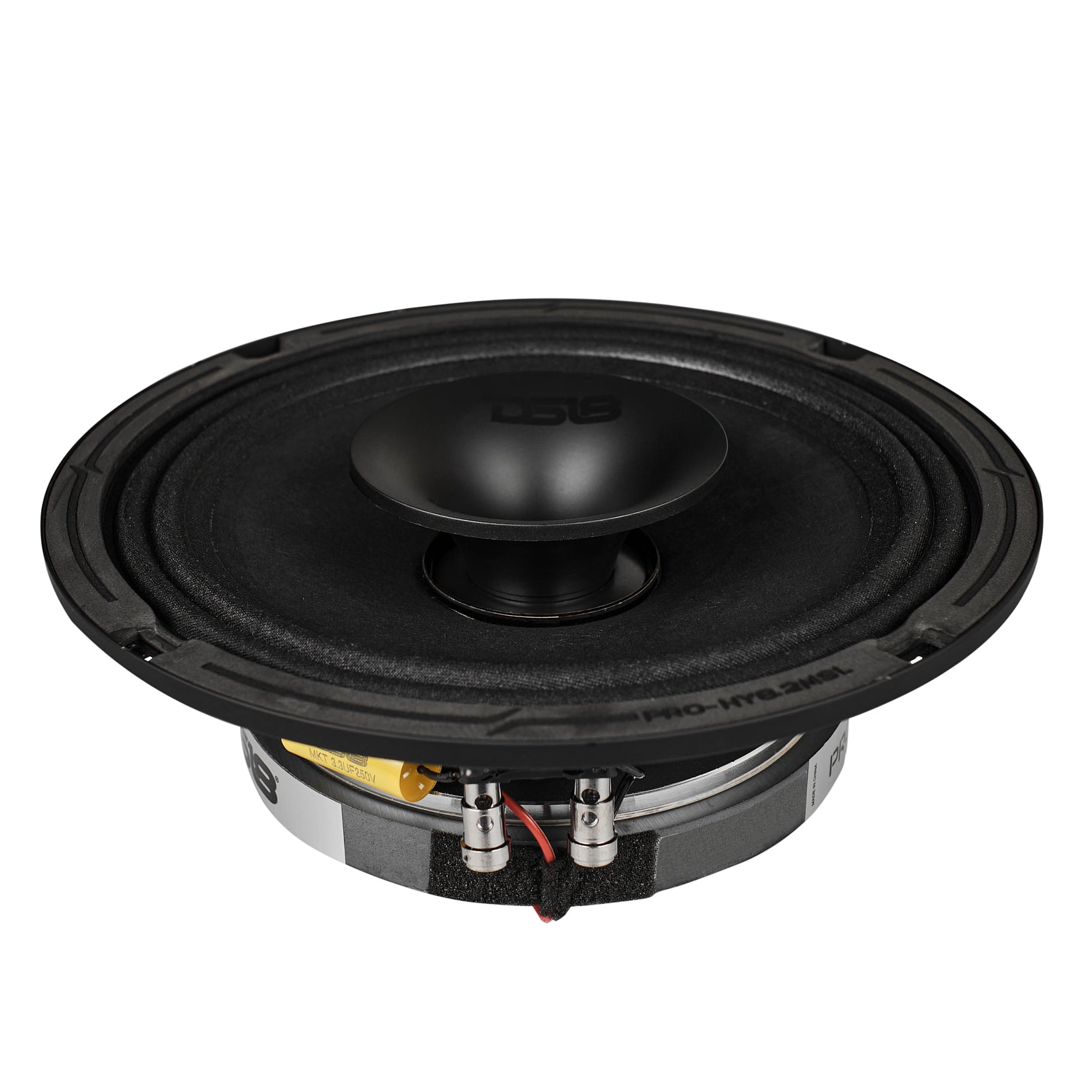 PRO 8" Hybrid Slim Loudspeaker with a 1" Compression Driver Horn 200 Watts Rms 2-Ohm