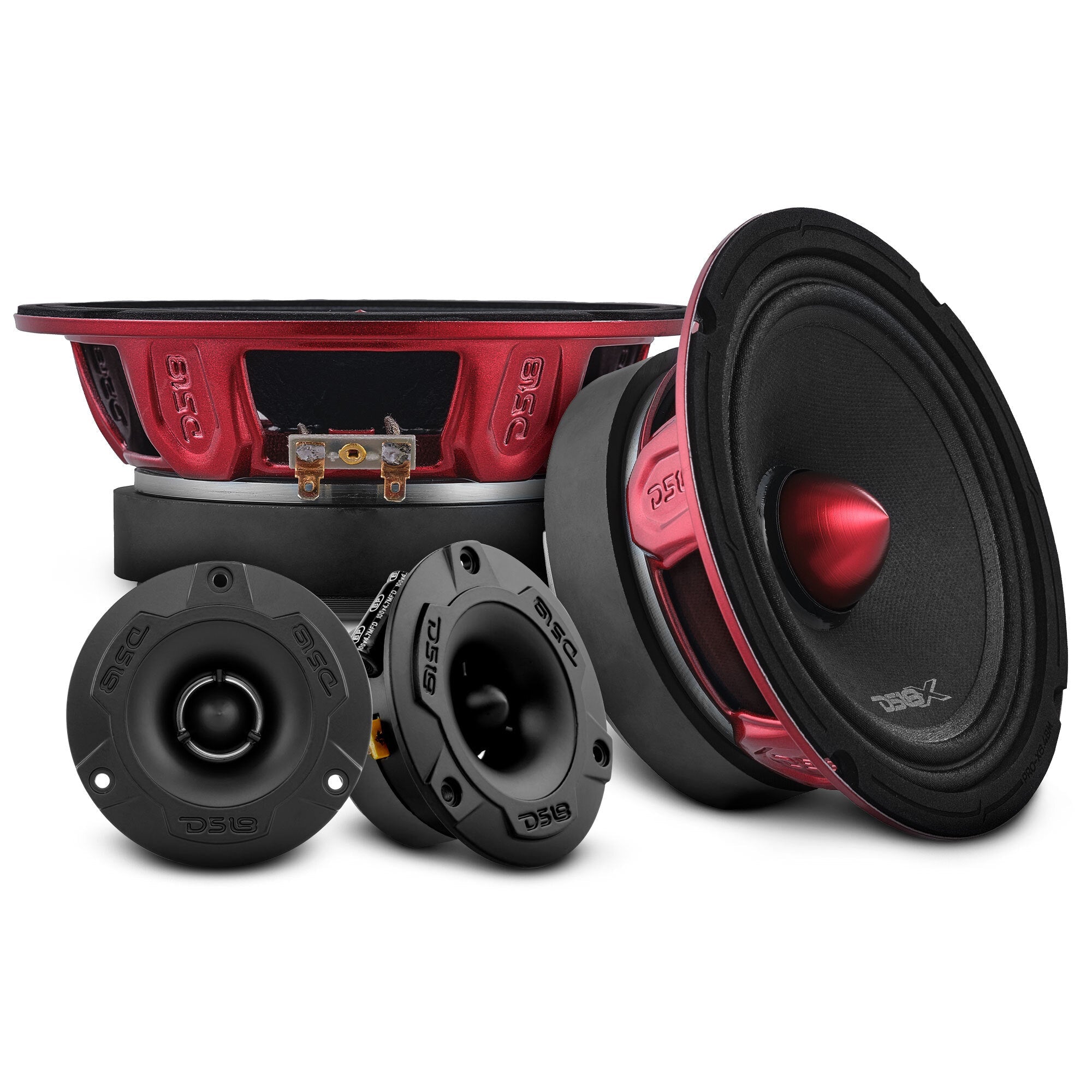 PRO Audio 6.5″ Speaker Upgrade Kit –  With OEM Speaker Adapters, Amplifier & Wiring Kit