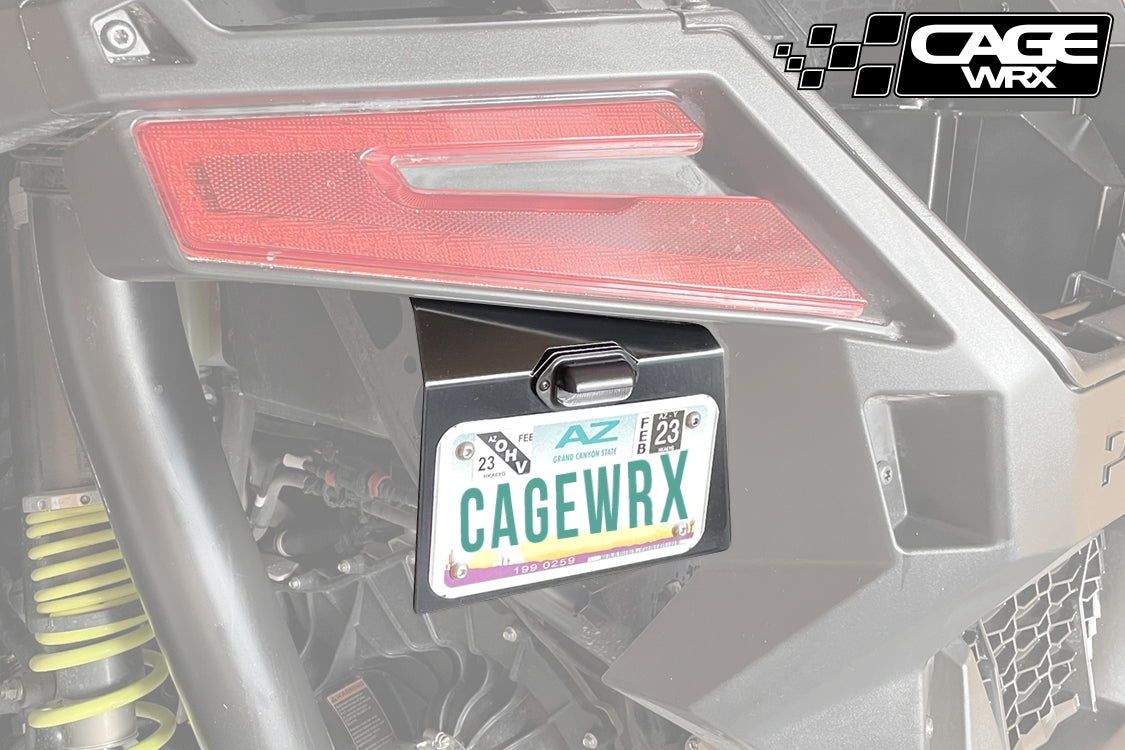 Polaris RZR License Plate Mount with LED Light - Pro R / Pro XP