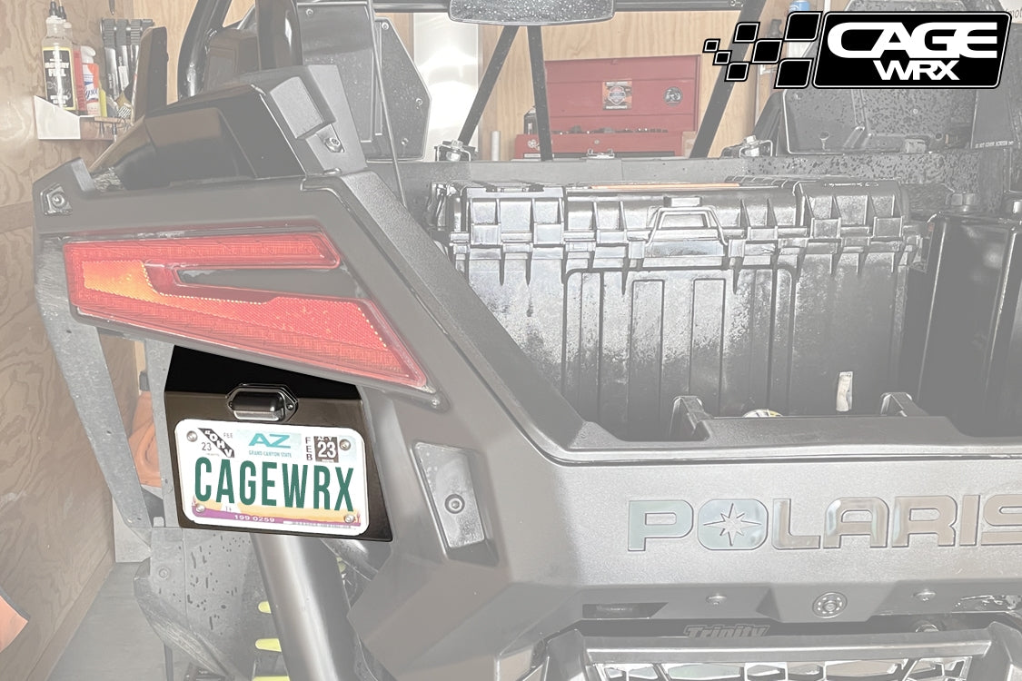 Polaris RZR License Plate Mount with LED Light - Pro R / Pro XP