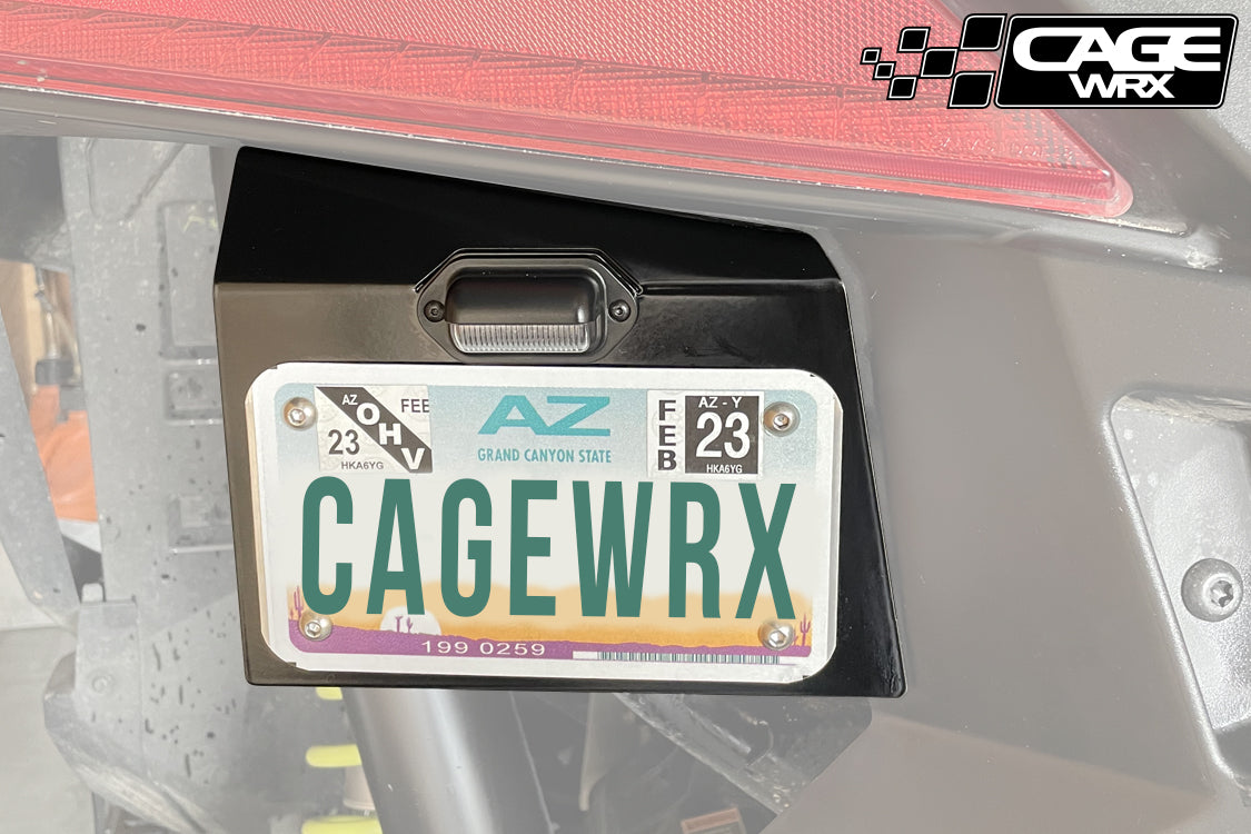 Polaris RZR License Plate Mount with LED Light - Pro R / Pro XP