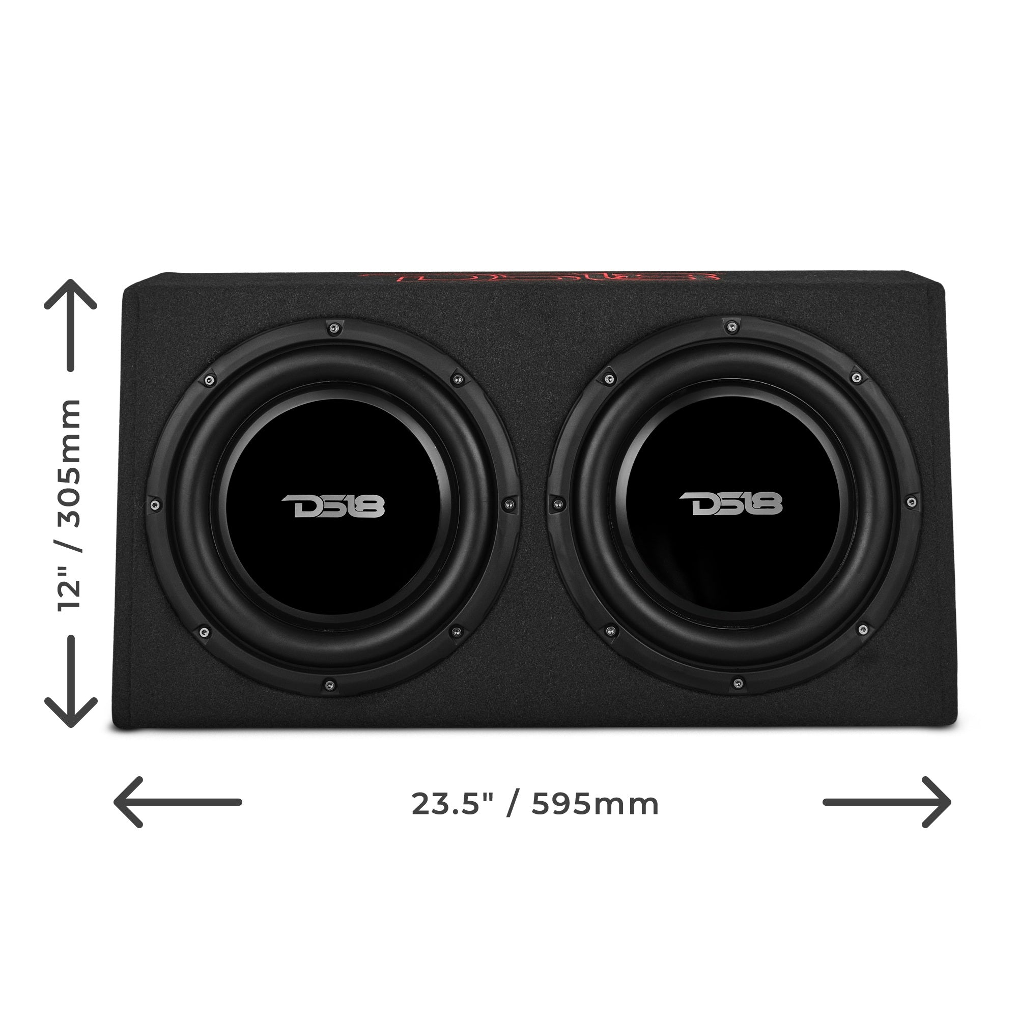 10" Active Subwoofer Shallow Enclosure with 10" Passive Subwoofer For Pickup Trucks
