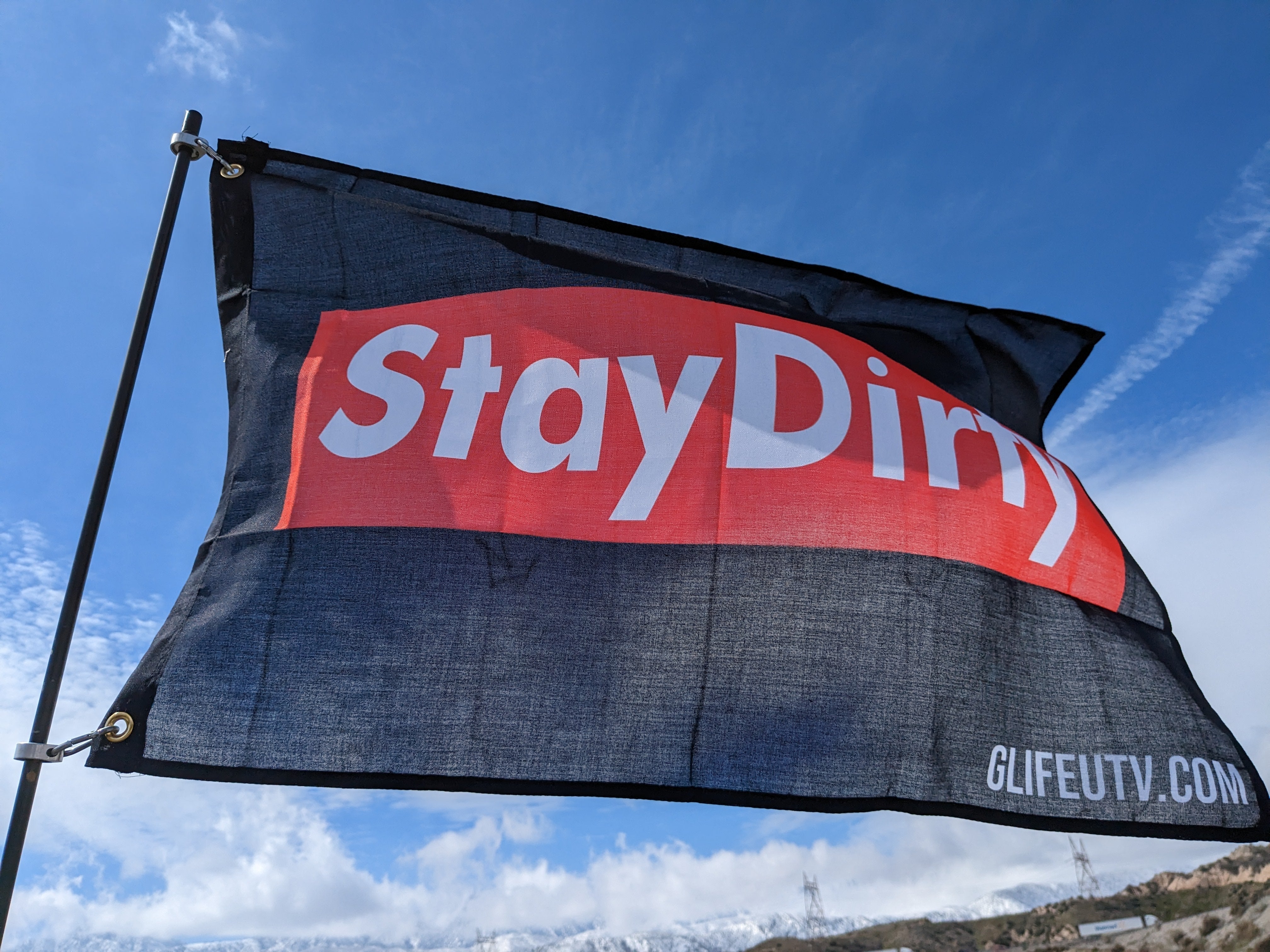 Stay Dirty Whip Flag 2'x3'