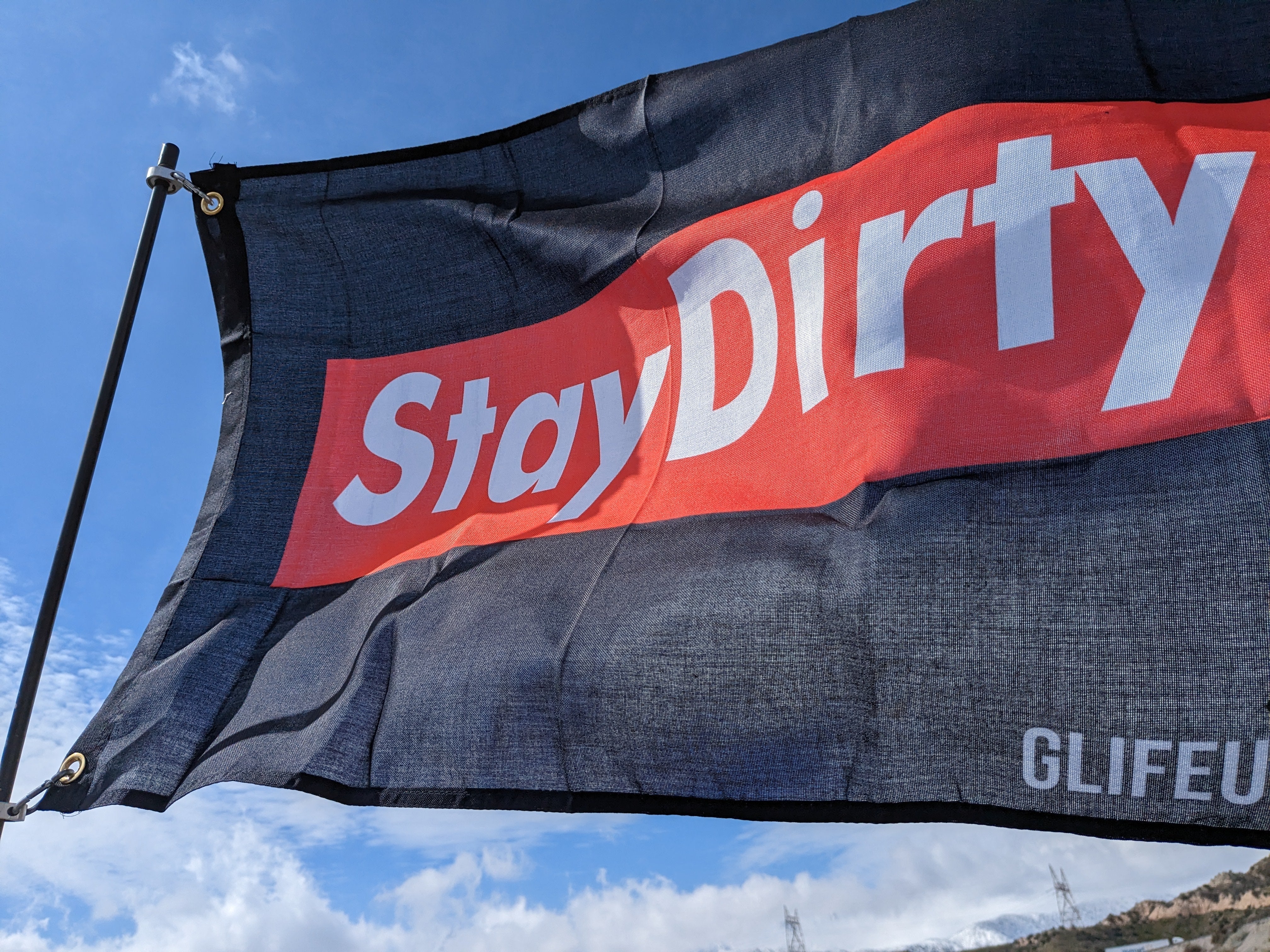 Stay Dirty Whip Flag 2'x3'