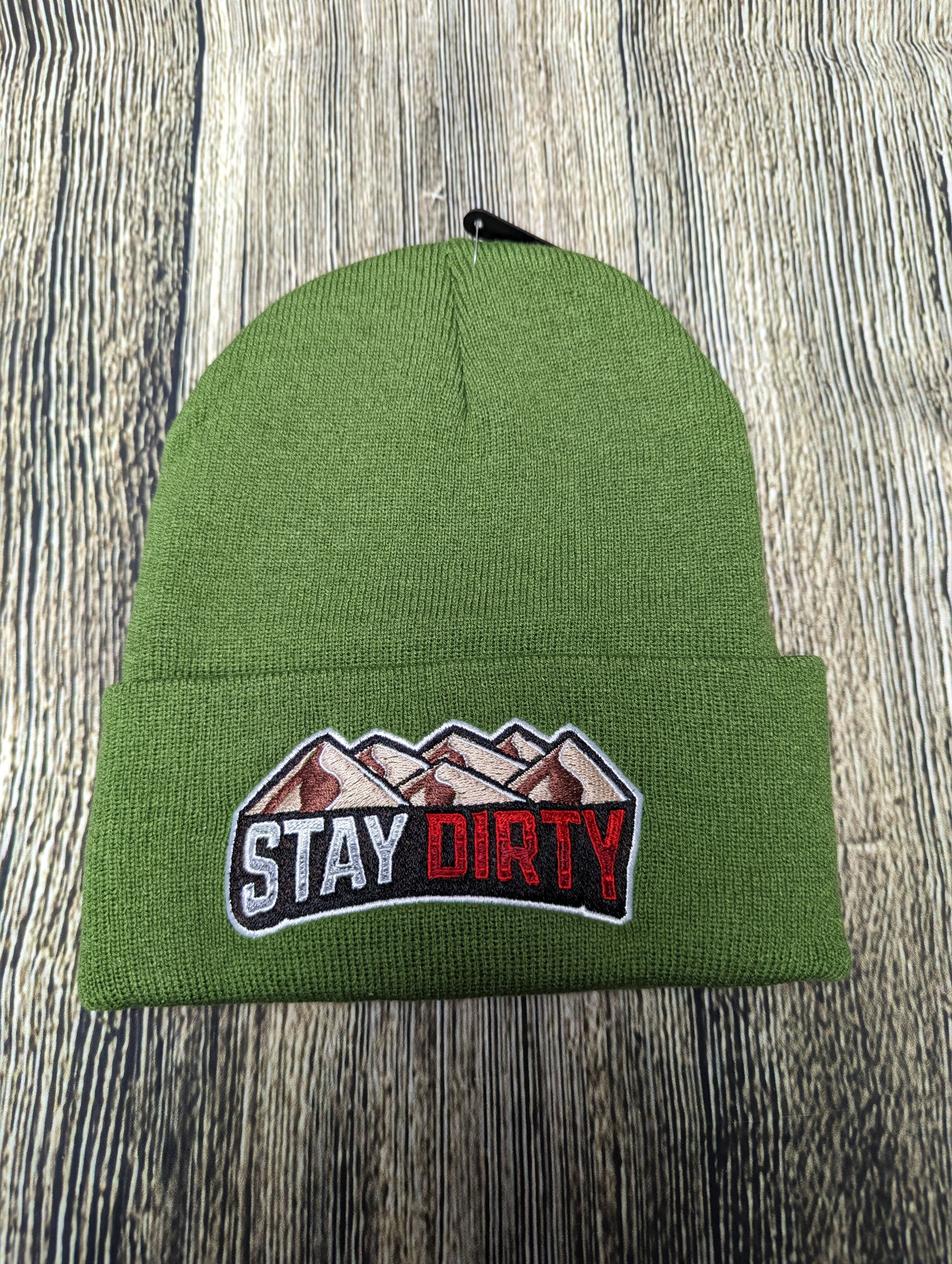Stay Dirty Beanie Olive Green