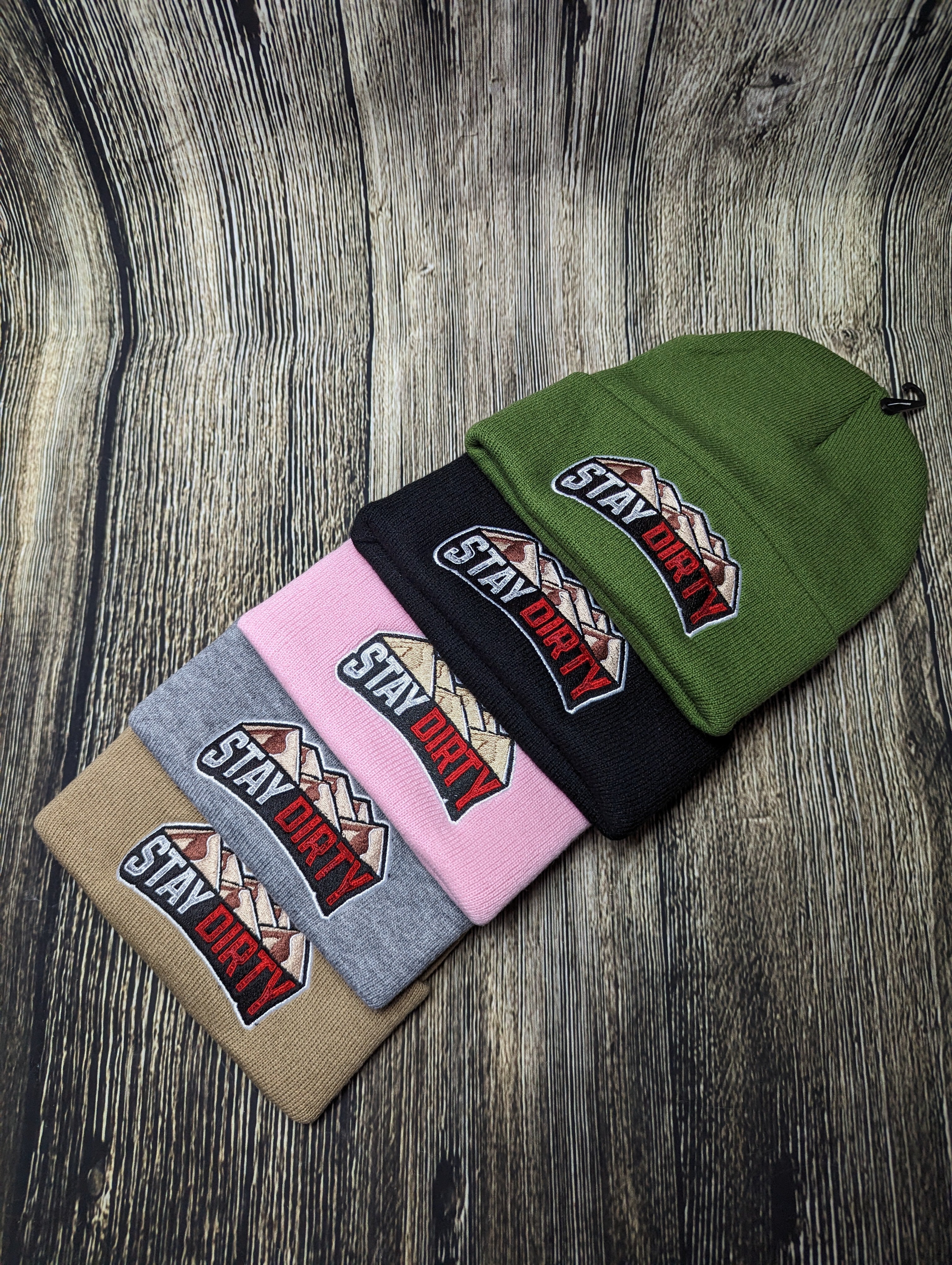 Stay Dirty Beanie Olive Green