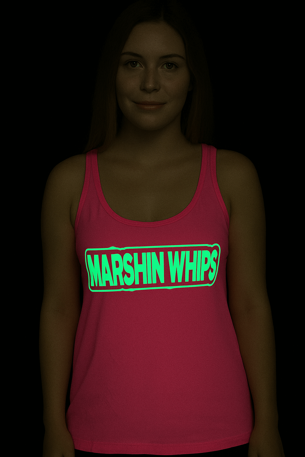 Pink Marshin Whips Glow-in-the Dark Tank Top
