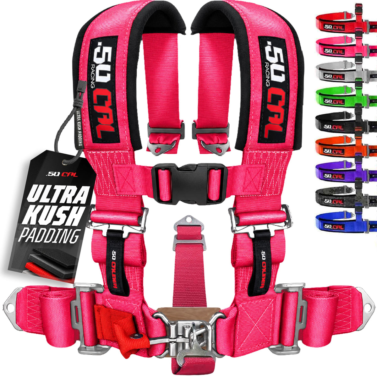 2" 5 Point Racing Harness – Pro Series Race Latch | 50 Caliber Racing