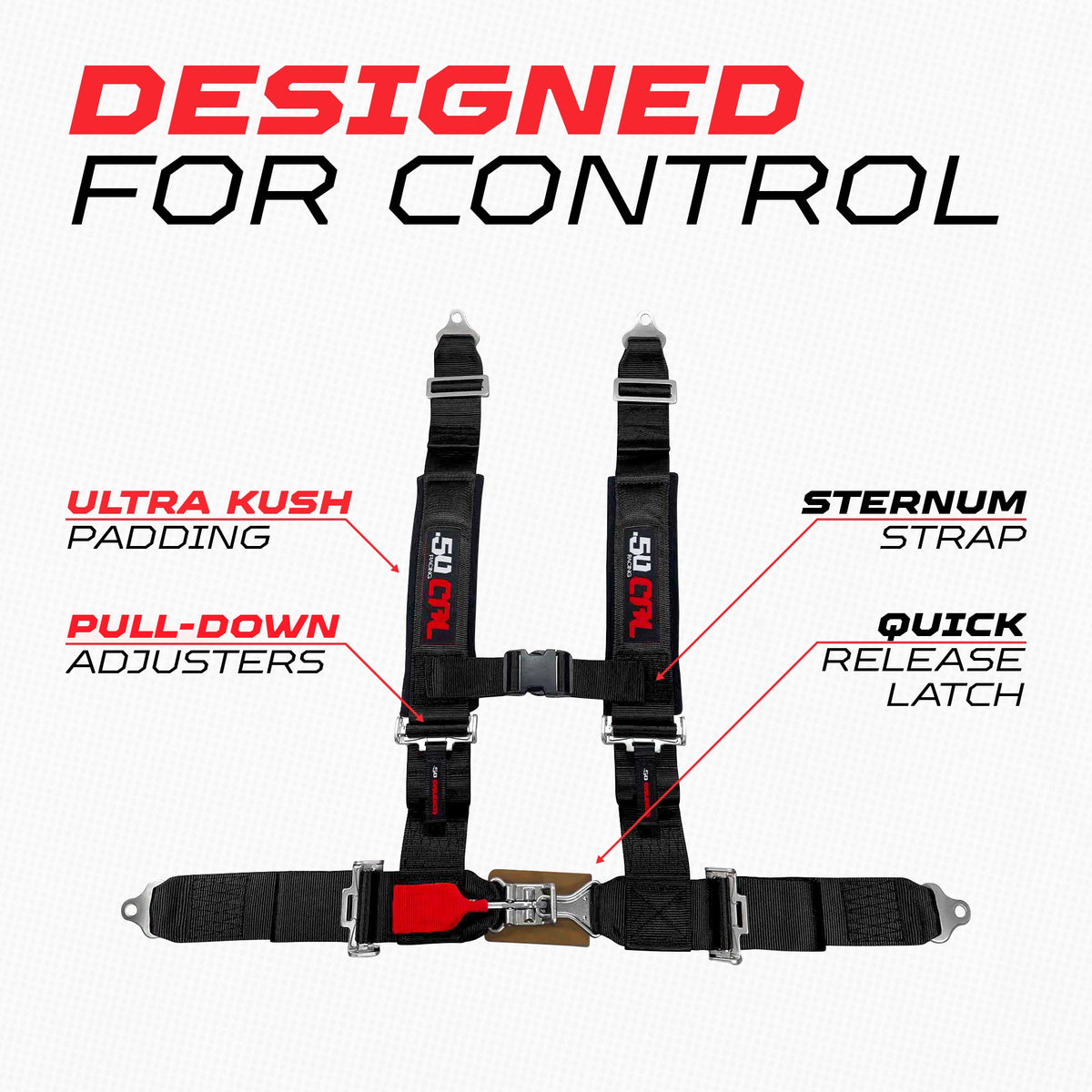 Pro Series 3" 4 point Harness Seat Belt 50 Caliber Racing