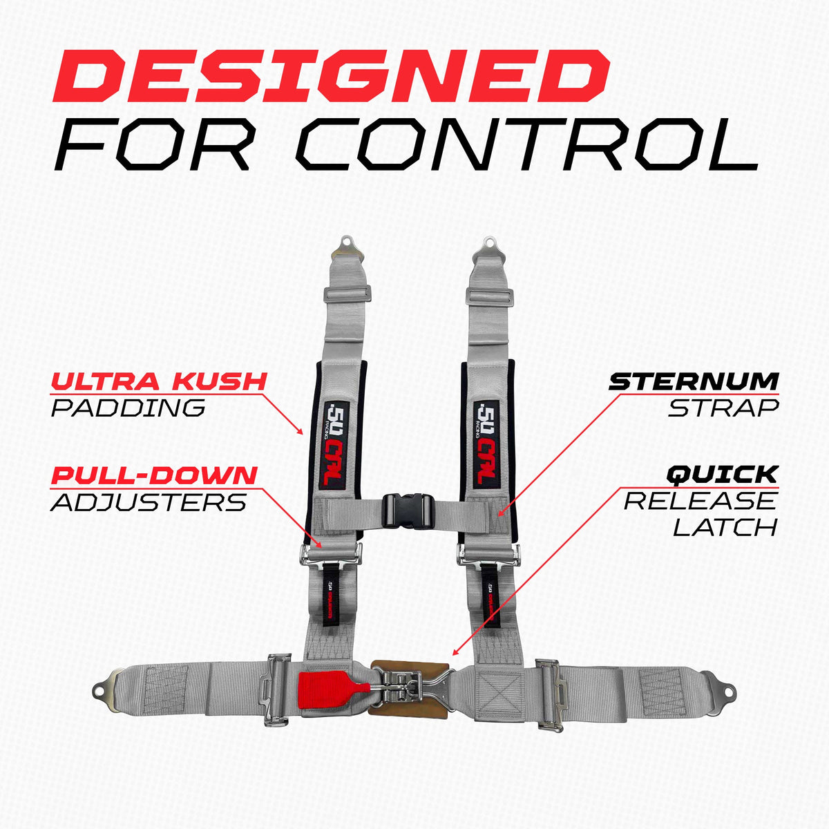Pro Series 3" 4 point Harness Seat Belt 50 Caliber Racing