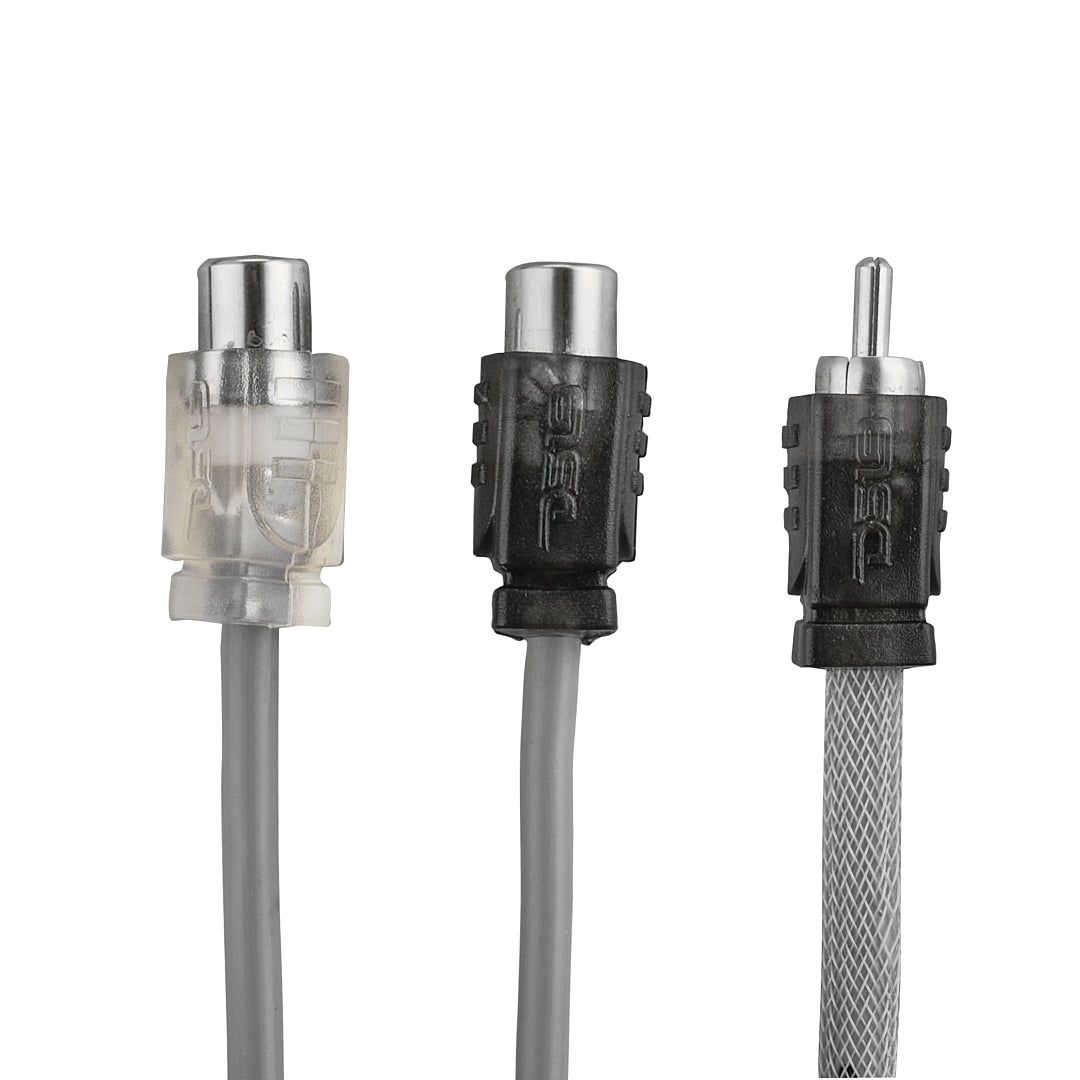 Level 2 RCA 100% Copper OFC Y Connector 1 MALE to 2 FEMALE - SILVER