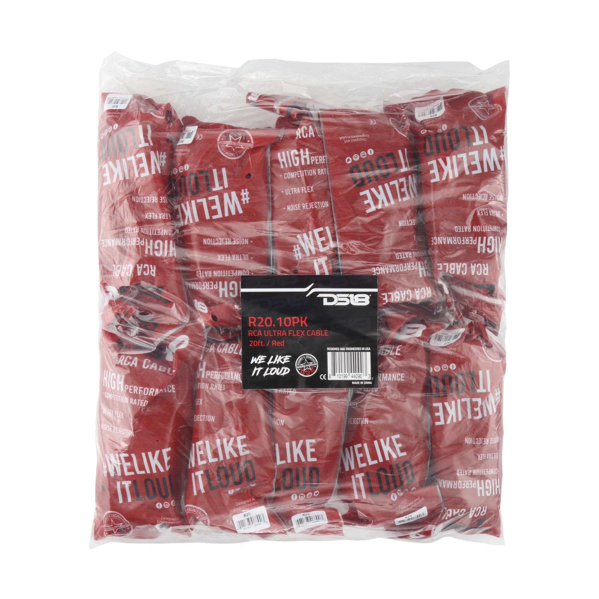Level 2 RCA 100% Copper OFC 20 Feet - Pack 10 pieces
