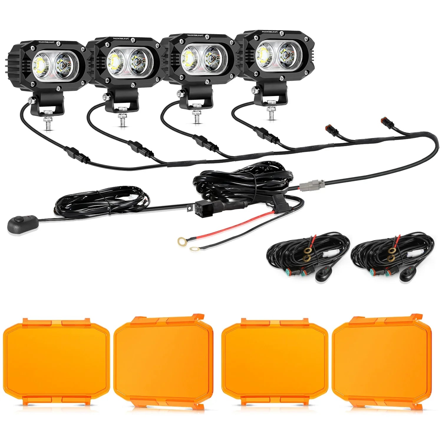 R4 Series | 4 Inch 60W Flood Beam LED Pods Light White Driving Light