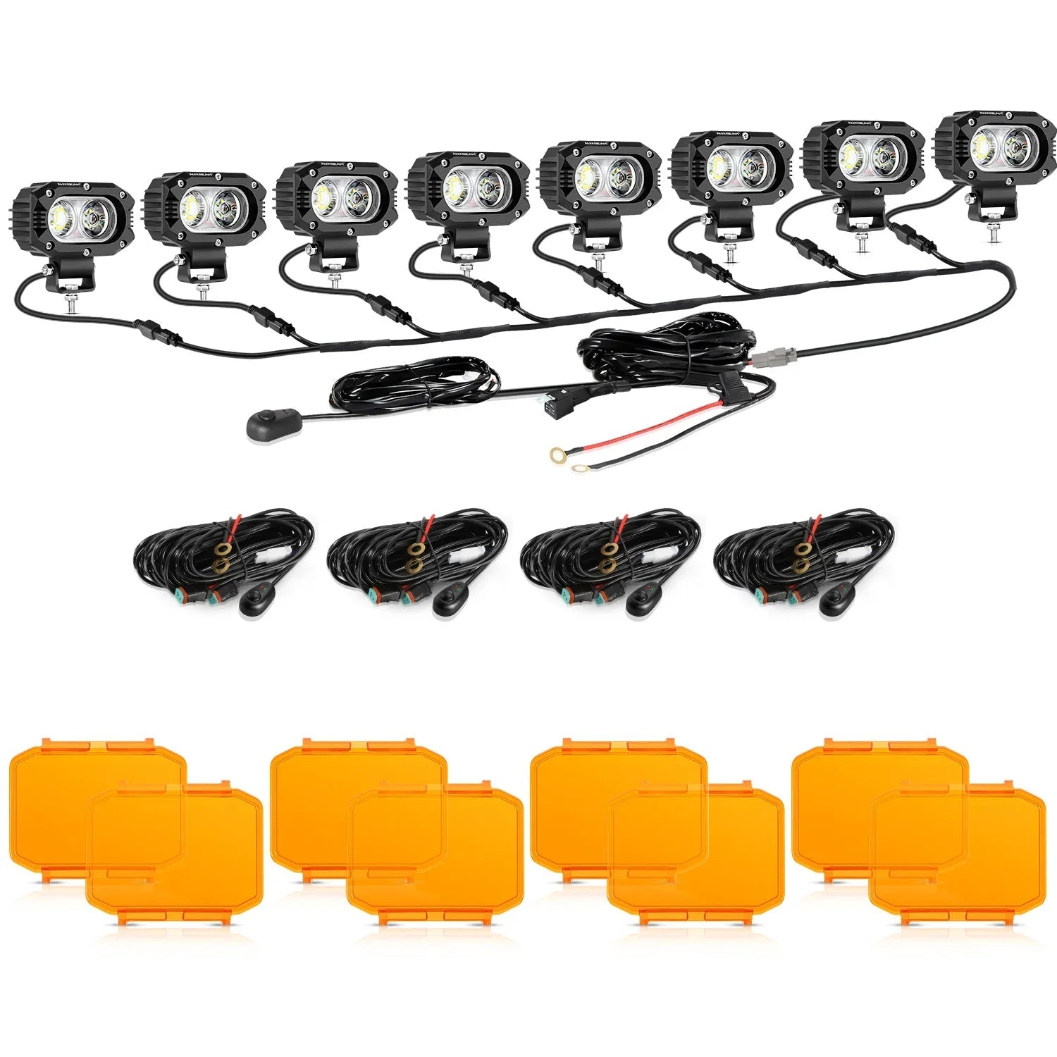 R4 Series | 4 Inch 60W Flood Beam LED Pods Light White Driving Light