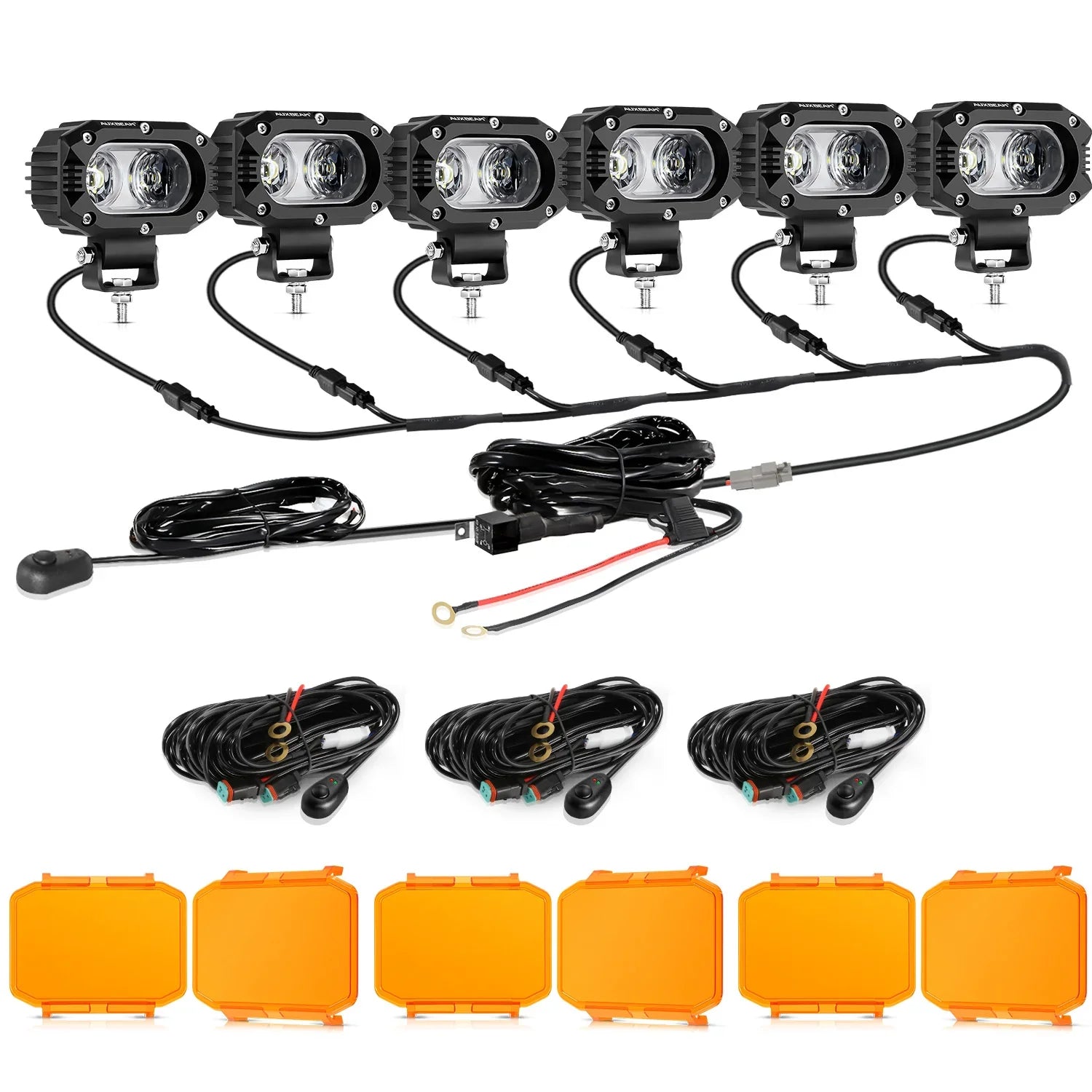 R4 Series | 4 Inch 60W Corrugated Lens 120° Wide Beam LED Pods Lights