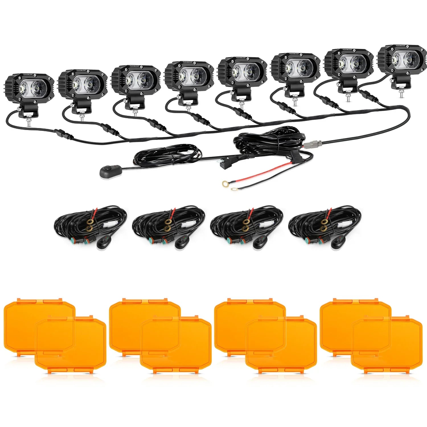 R4 Series | 4 Inch 60W Corrugated Lens 120° Wide Beam LED Pods Lights