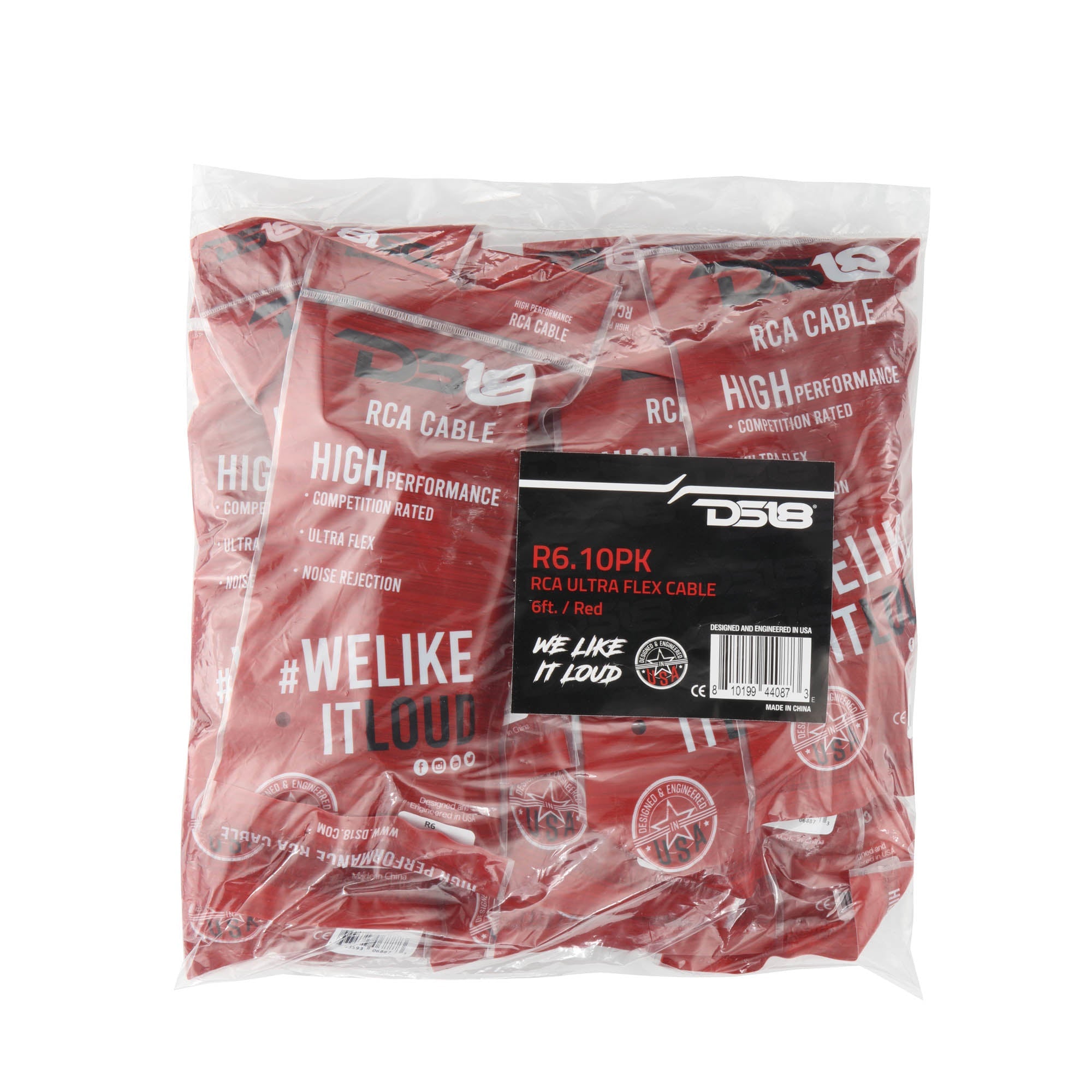 Level 2 RCA 100% Copper OFC 6 Feet - Pack 10 pieces